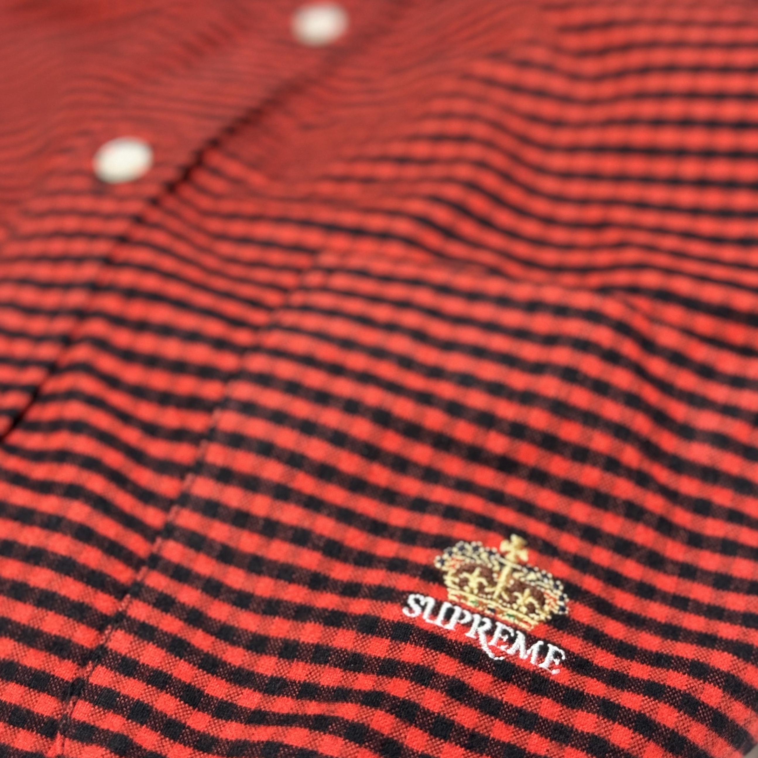 Supreme Loose Fit Flannel Oxford Shirt Red Plaid - 24FW 착용 스타일