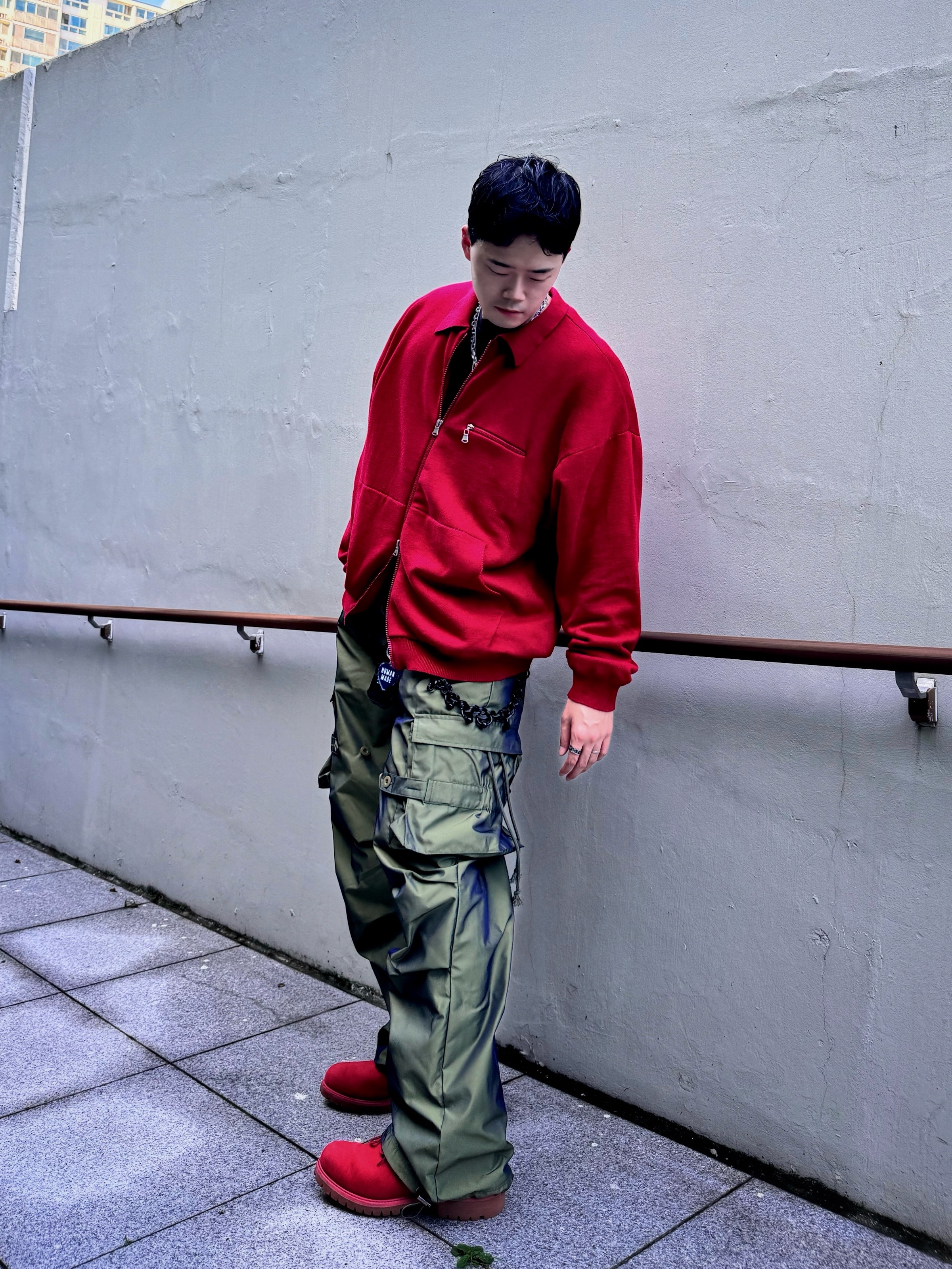 Human Made Heart Keyring Navy, Timberland Premium 6 inch Waterproof Boot Red - Wide 착용 스타일 - 3