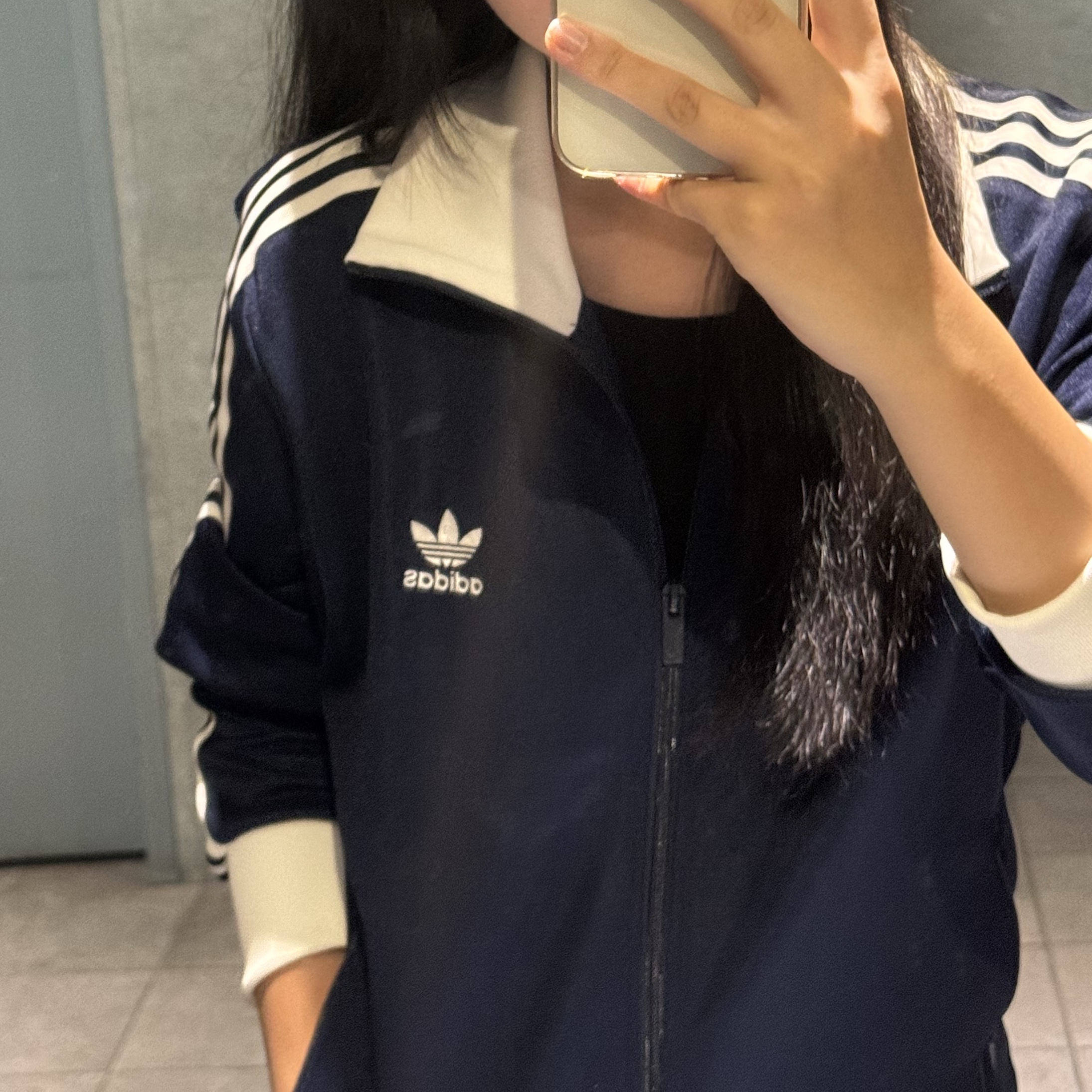 Adidas Adicolor Classic Beckenbauer Track Top Night Indigo - KR Sizing 착용 스타일
