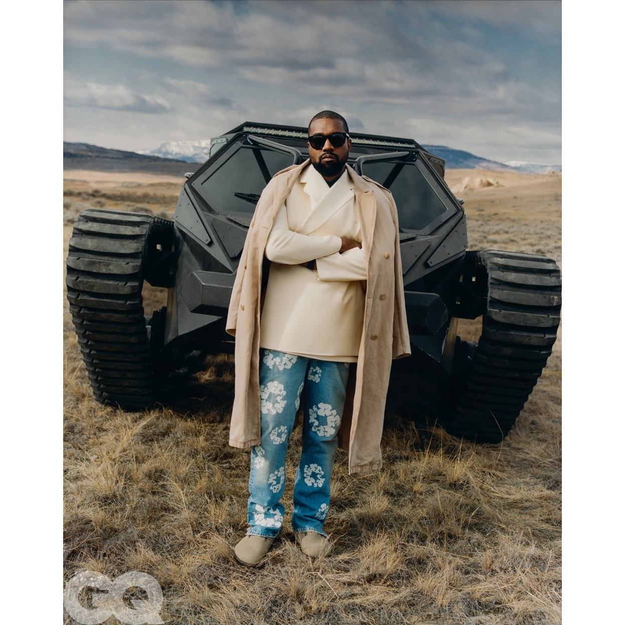Yeezy x Gosha Rubchinskiy YZY Black Dogs Hoodie Heather Grey, Yeezy x Gosha Rubchinskiy YZY Black Dogs Jogger Heather Grey 착용 스타일 - 7