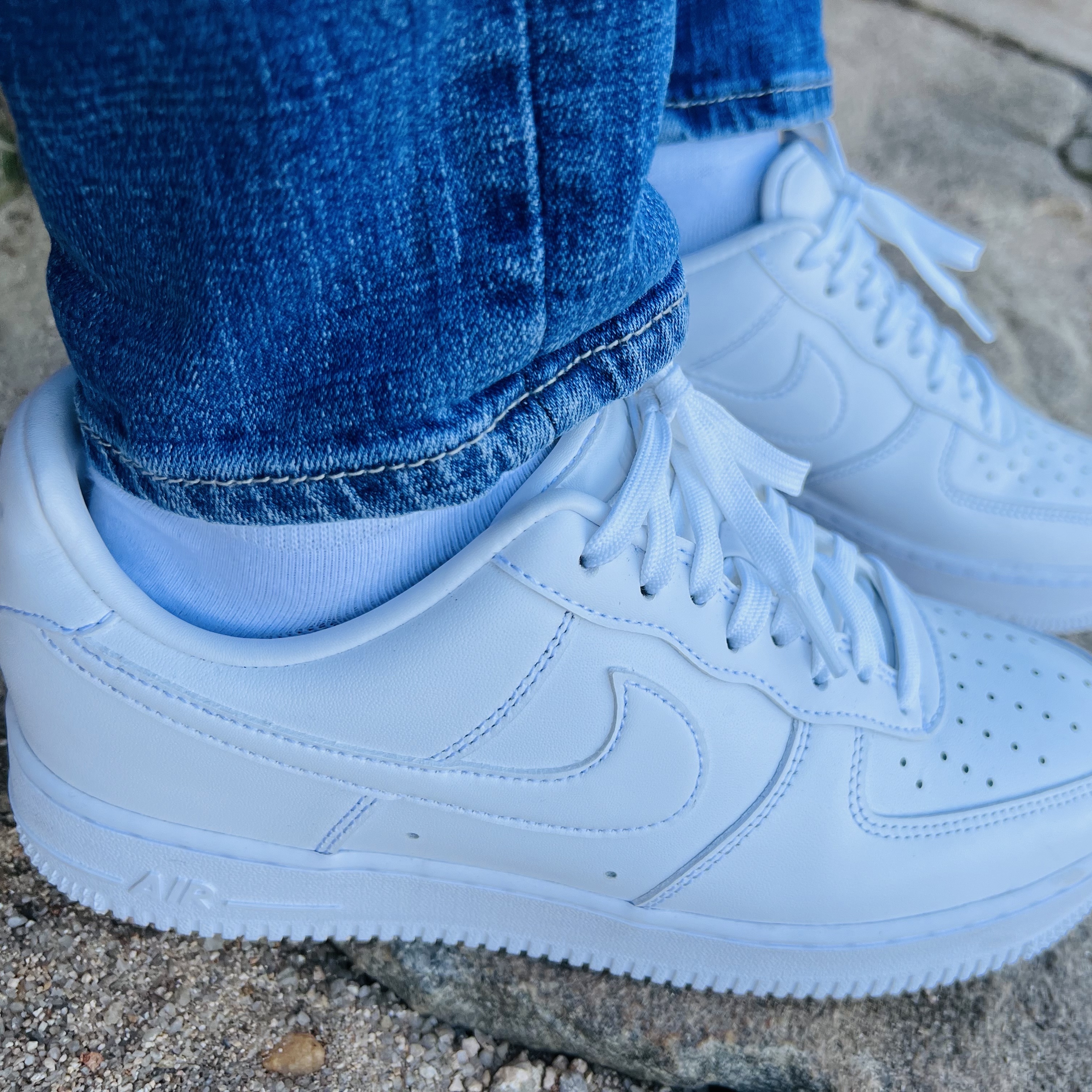 Nike Air Force 1 '07 Fresh White 착용 스타일 - 1