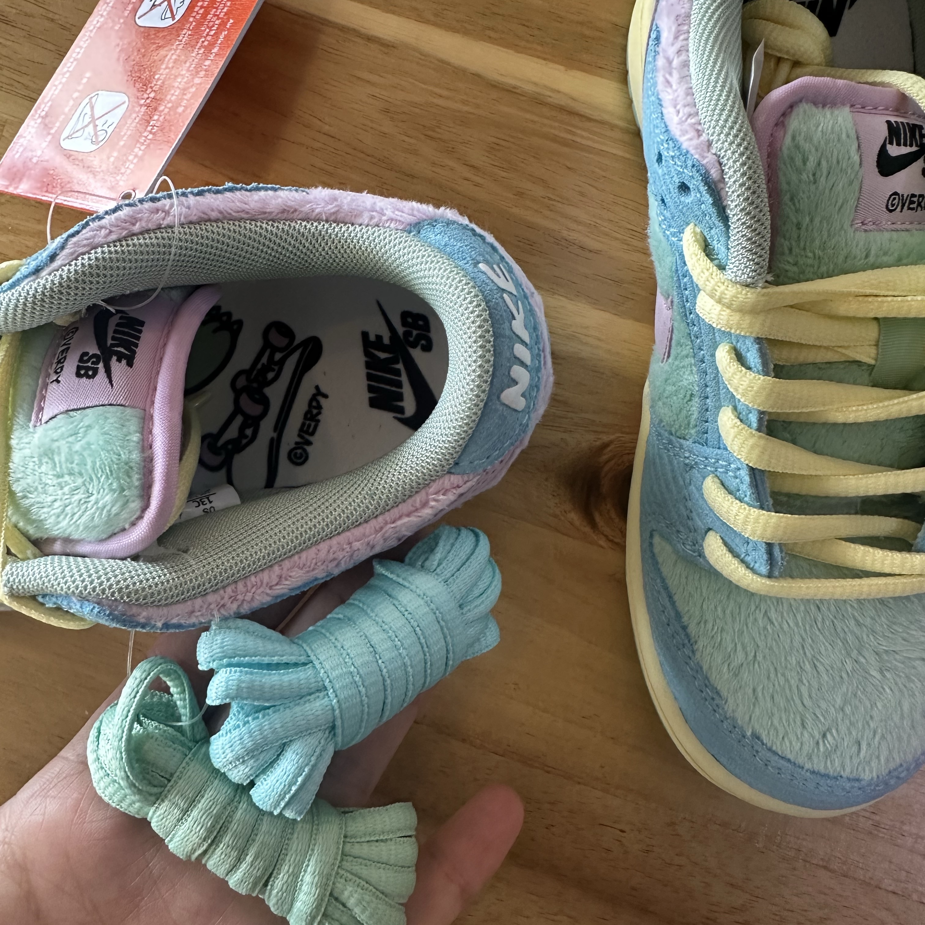 (PS) Nike x Verdy SB Dunk Low Pro Blue Gaze and Enamel Green 착용 스타일