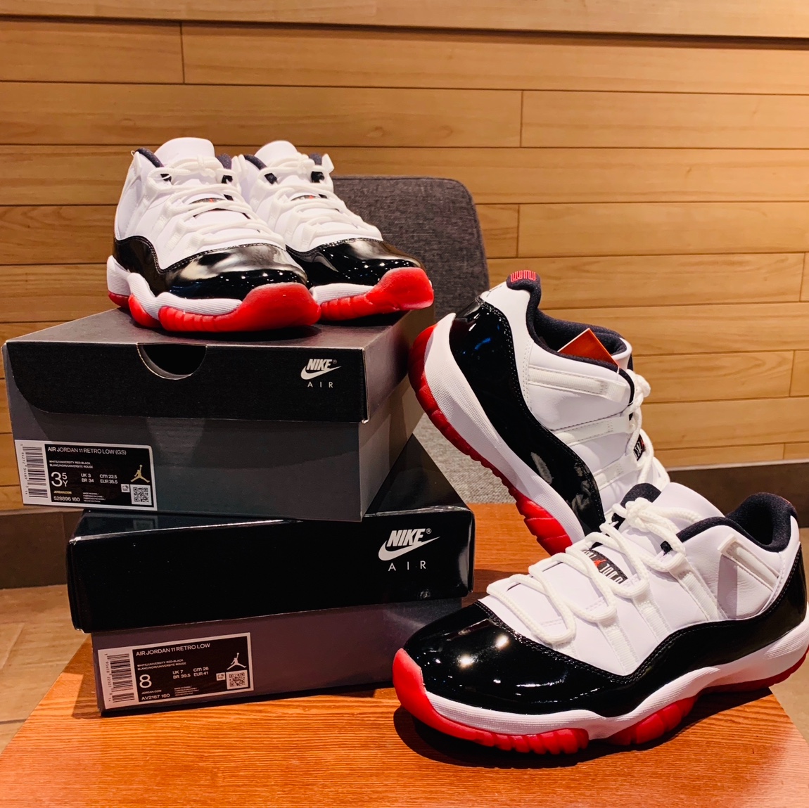 Jordan 11 Retro Low Concord Bred 착용 스타일