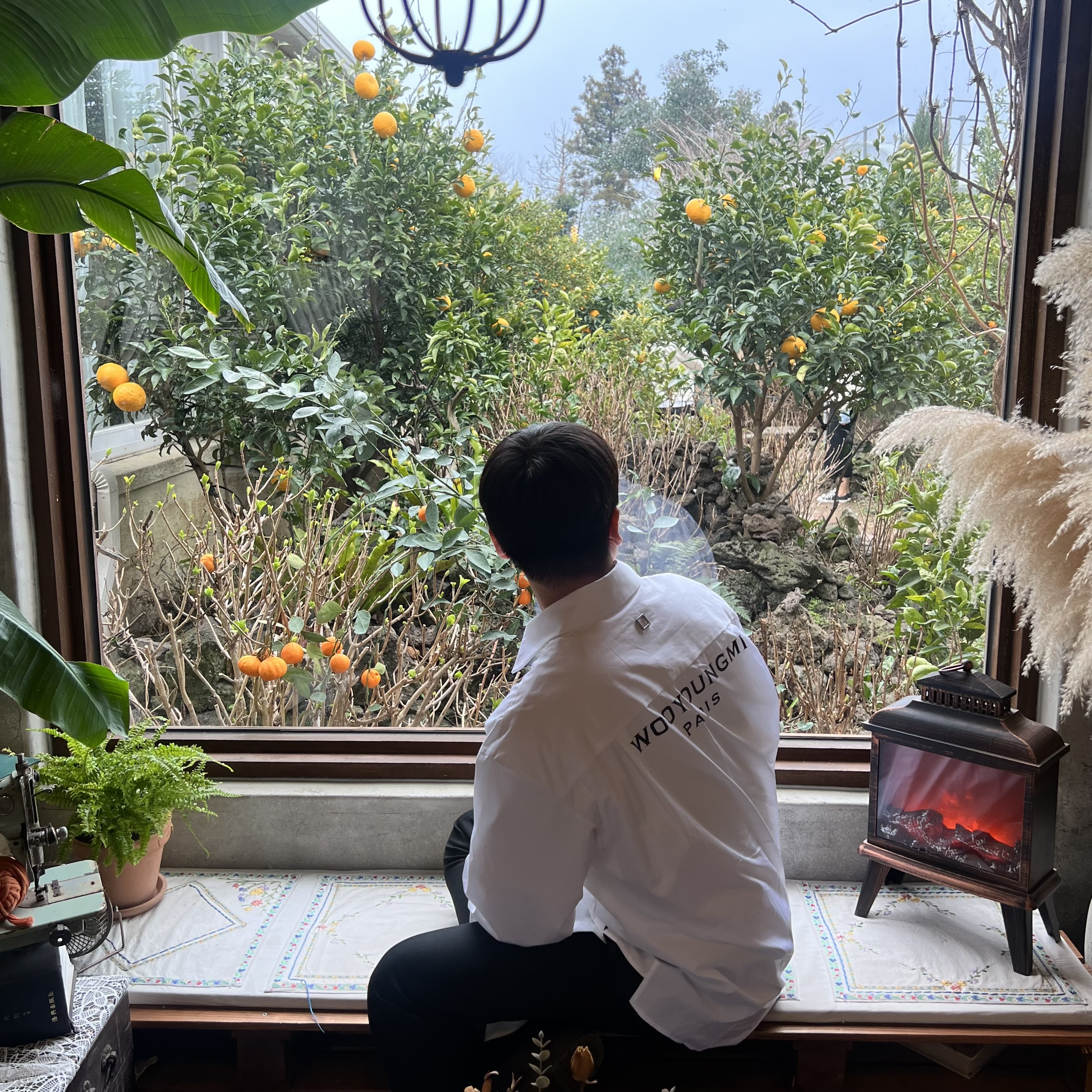 Wooyoungmi Cotton Back Logo Shirt White - 23SS 착용 스타일