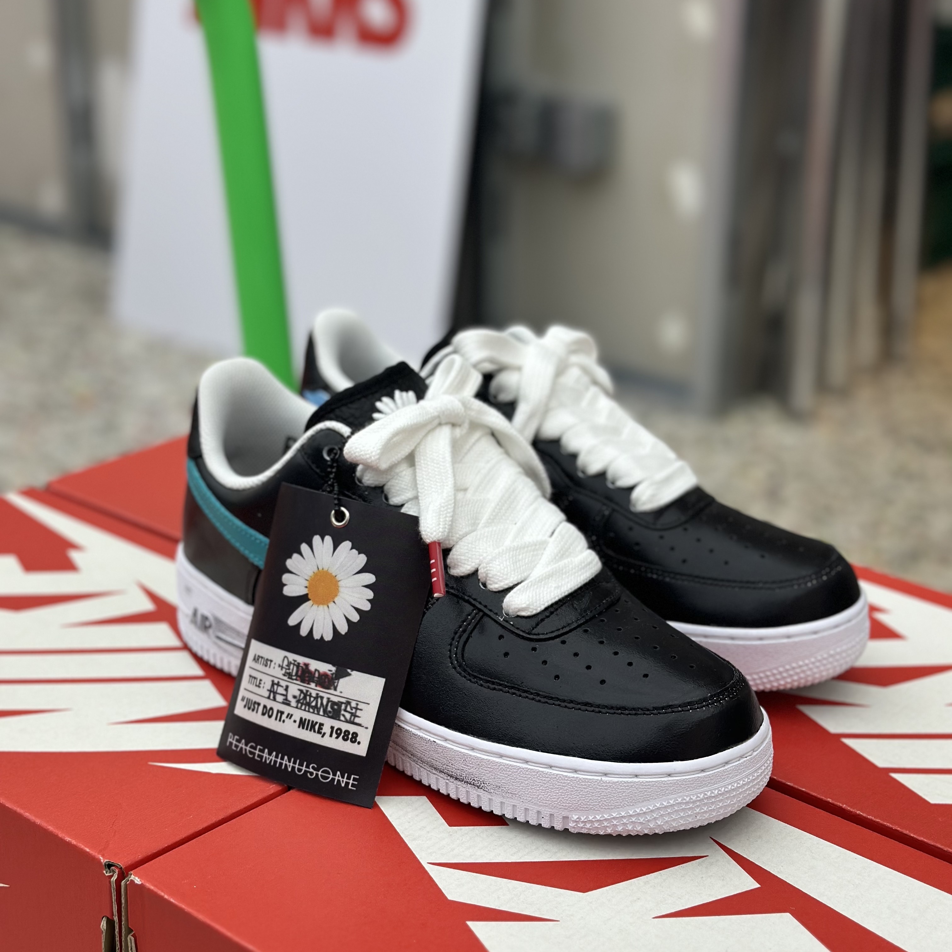 Nike x Peaceminusone Air Force 1 Low Para-Noise 3.0 Black and Multicolor 착용 스타일 - 1