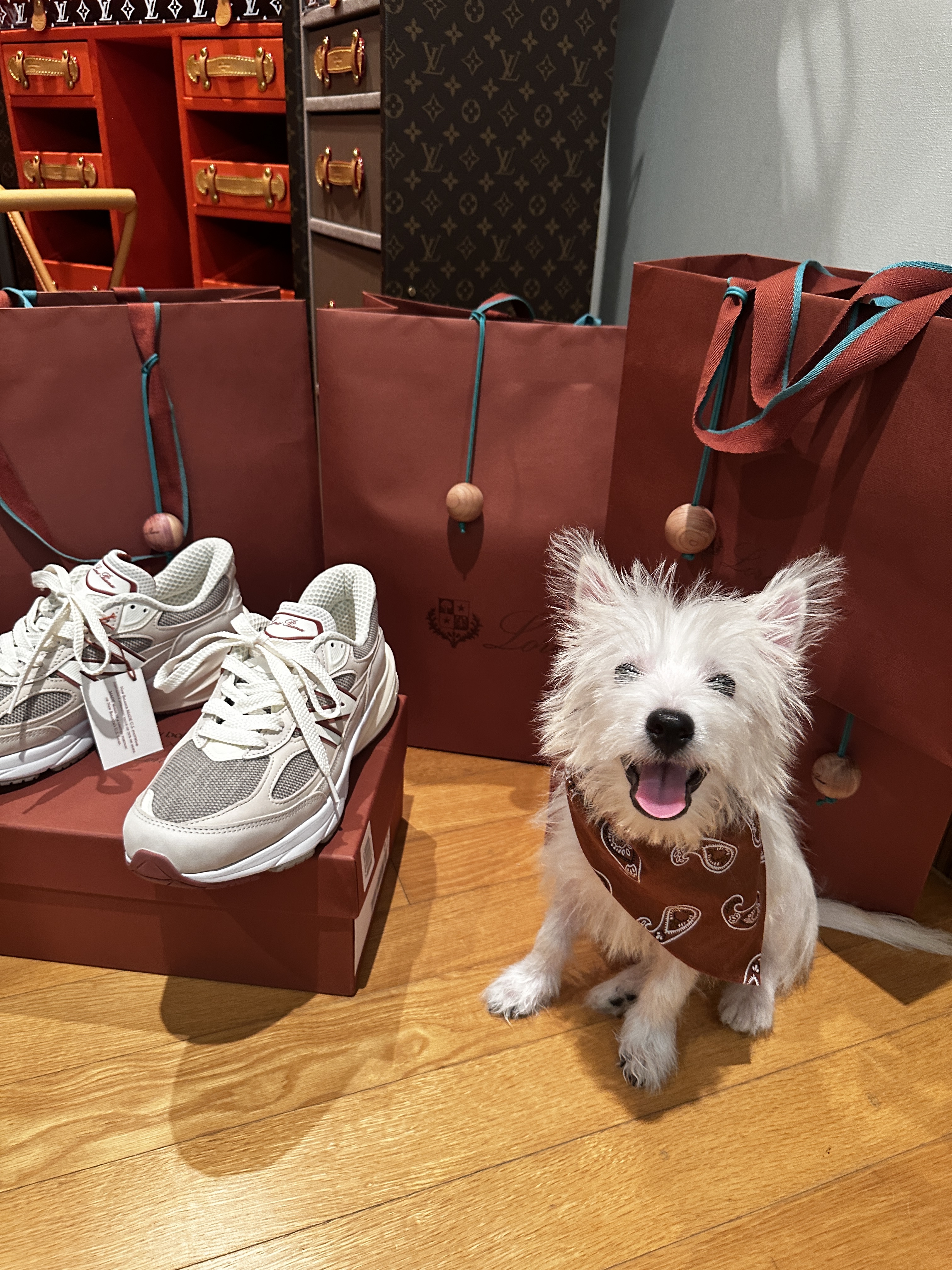 New Balance x Loro Piana 990v6 Made in USA Cream 착용 스타일 - 2