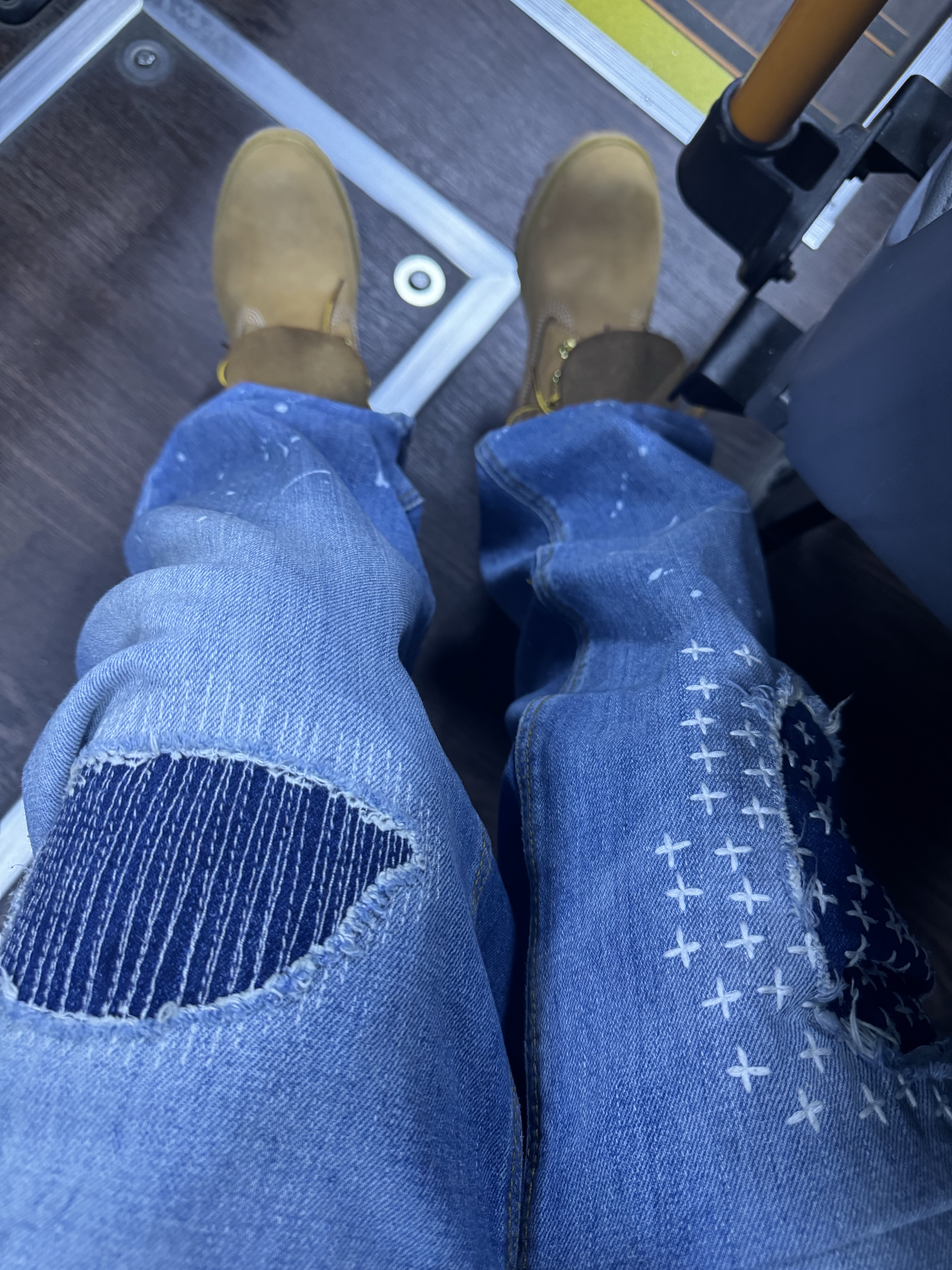 Timberland Premium 6 inch Waterproof Boot Wheat Nubuck - Wide, Zara x Ader Error Patchwork Jeans Blue 착용 스타일