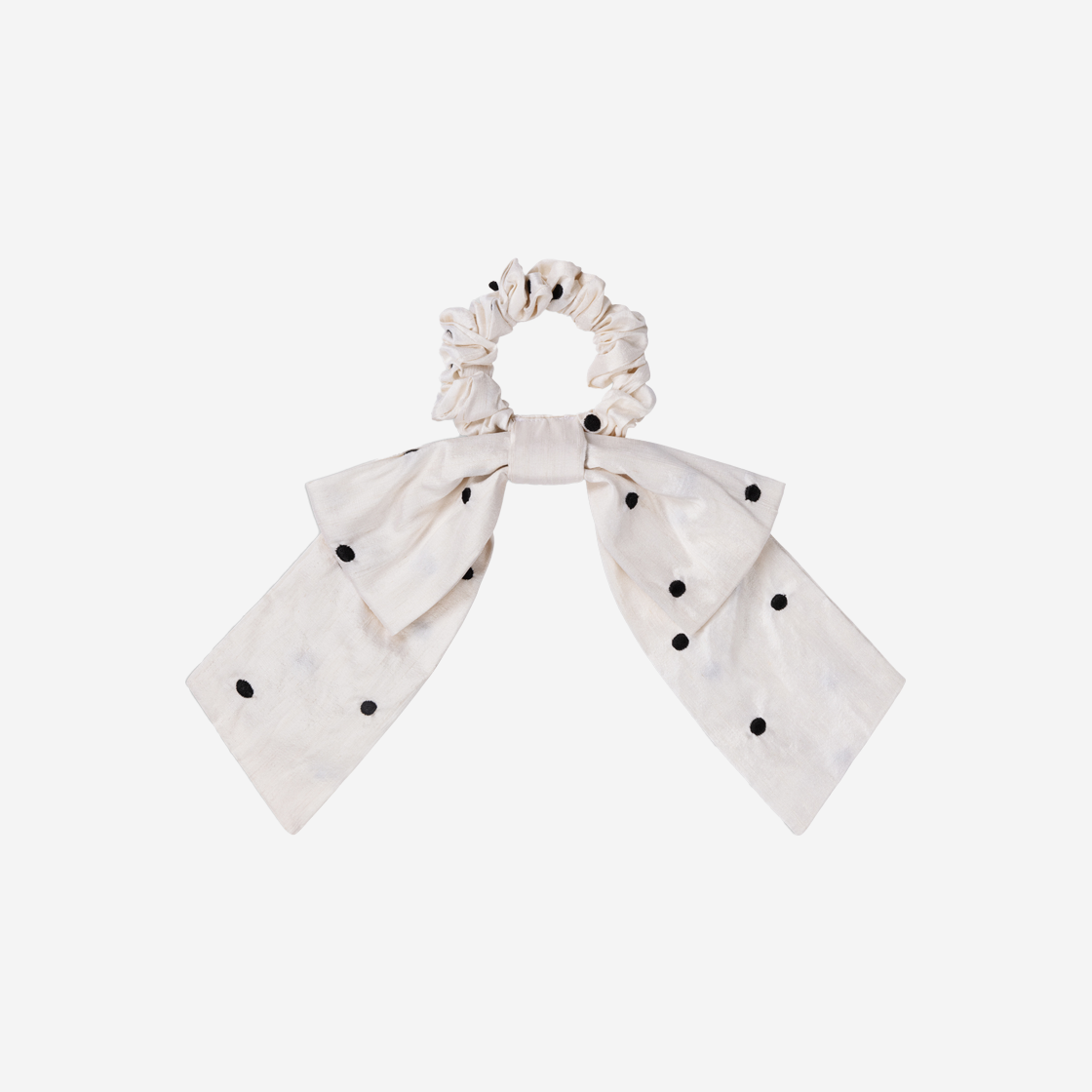 Aster Scrunchie Ivory Polkadot 상세 이미지 1