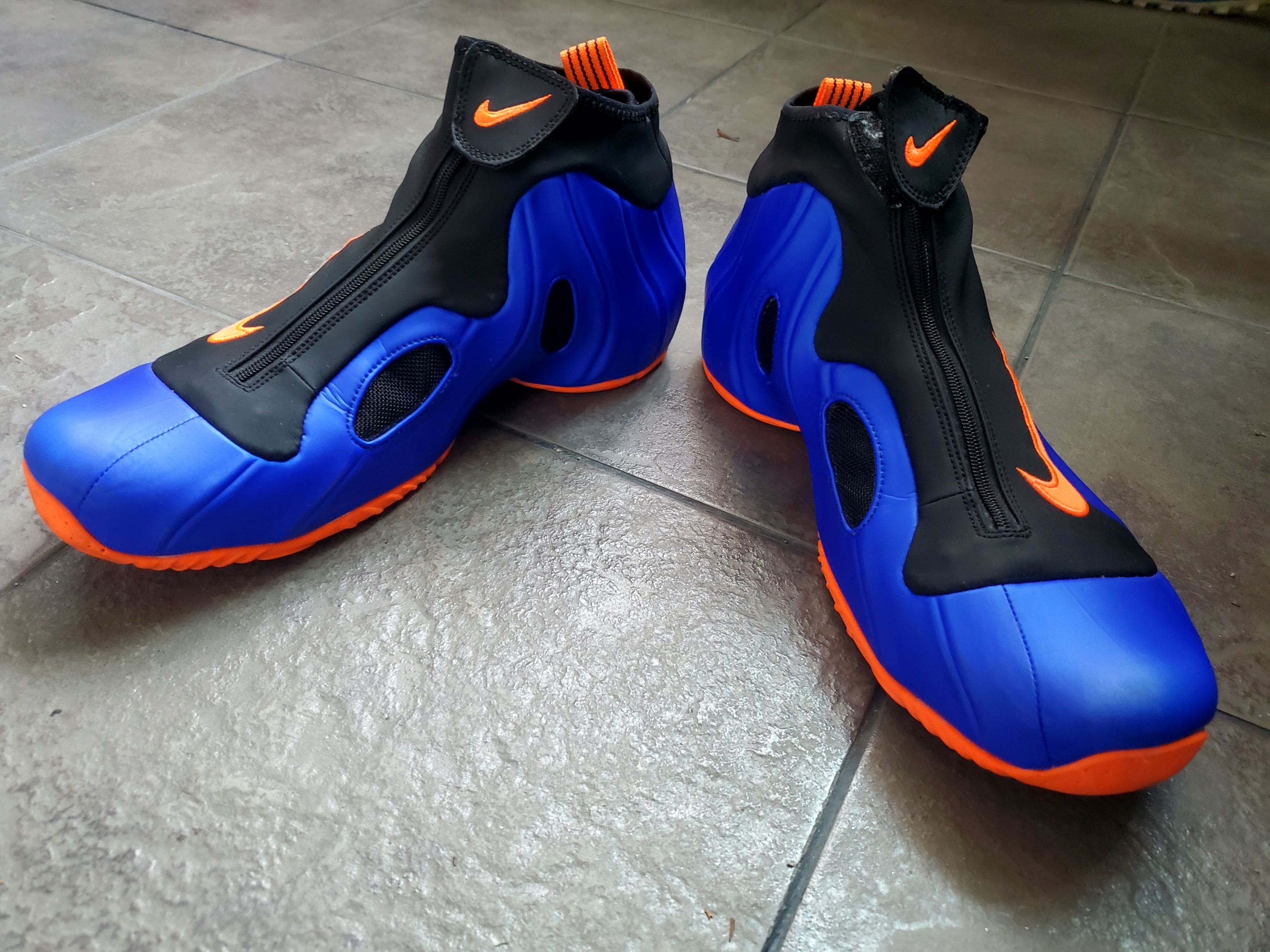 Nike Air Flightposite Black Racer Blue 착용 스타일