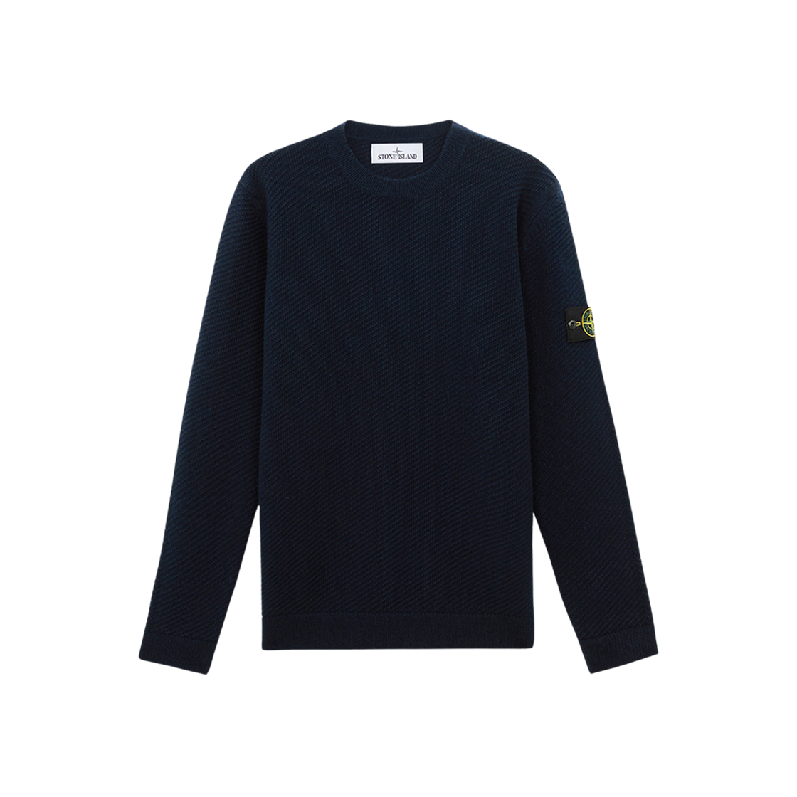 Stone Island 531B6 RWS Geelong Wool Loose Fit Crewneck Sweater with Ribbed Details Navy Blue - 24FW 상세 이미지 1