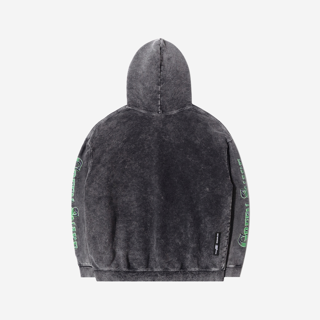 큐티에잇 가먼츠 그린 스네이크 셀파 워시드 후디 차콜(QT8 GARMENTS TL Green Snake SP Washed Hoodie Charcoal) - 2