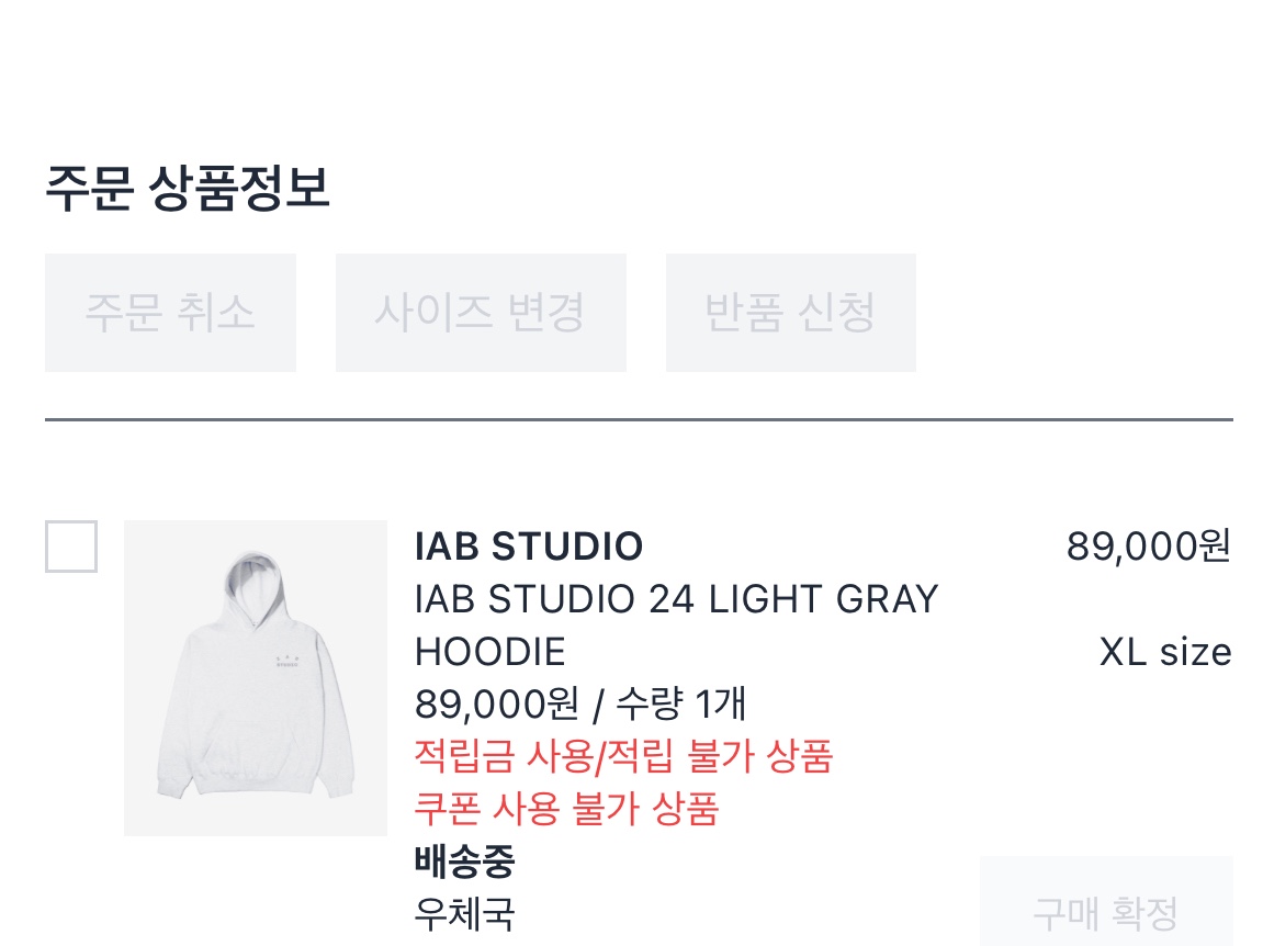 IAB Studio Hoodie Light Gray 착용 스타일