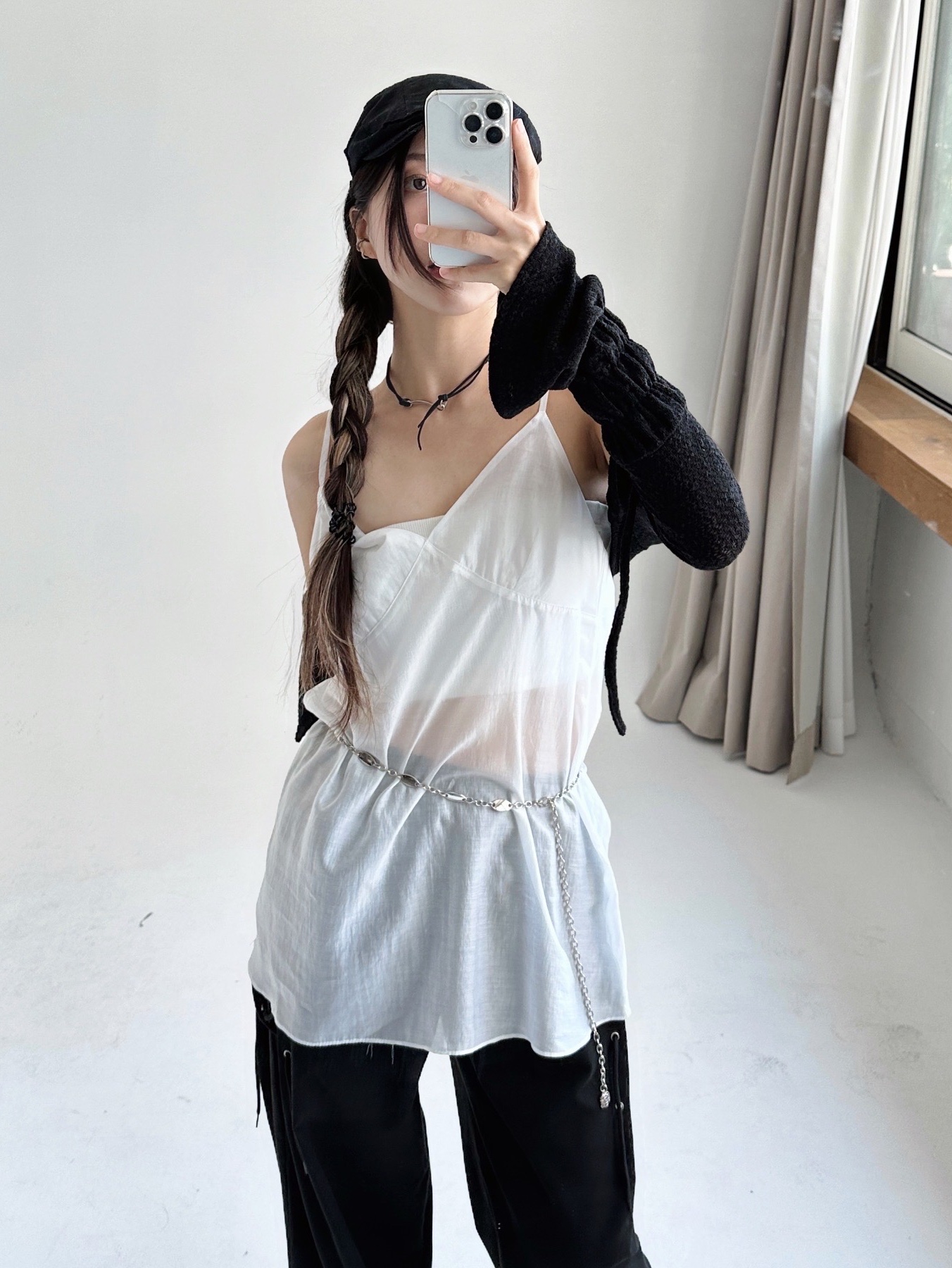 Oofos OOriginal Black 착용 스타일 - 3