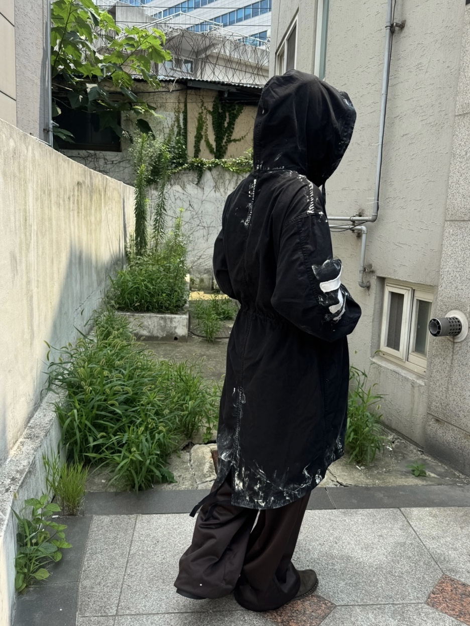 Ecrnz M51 Parka Dirt Black 착용 스타일 - 1