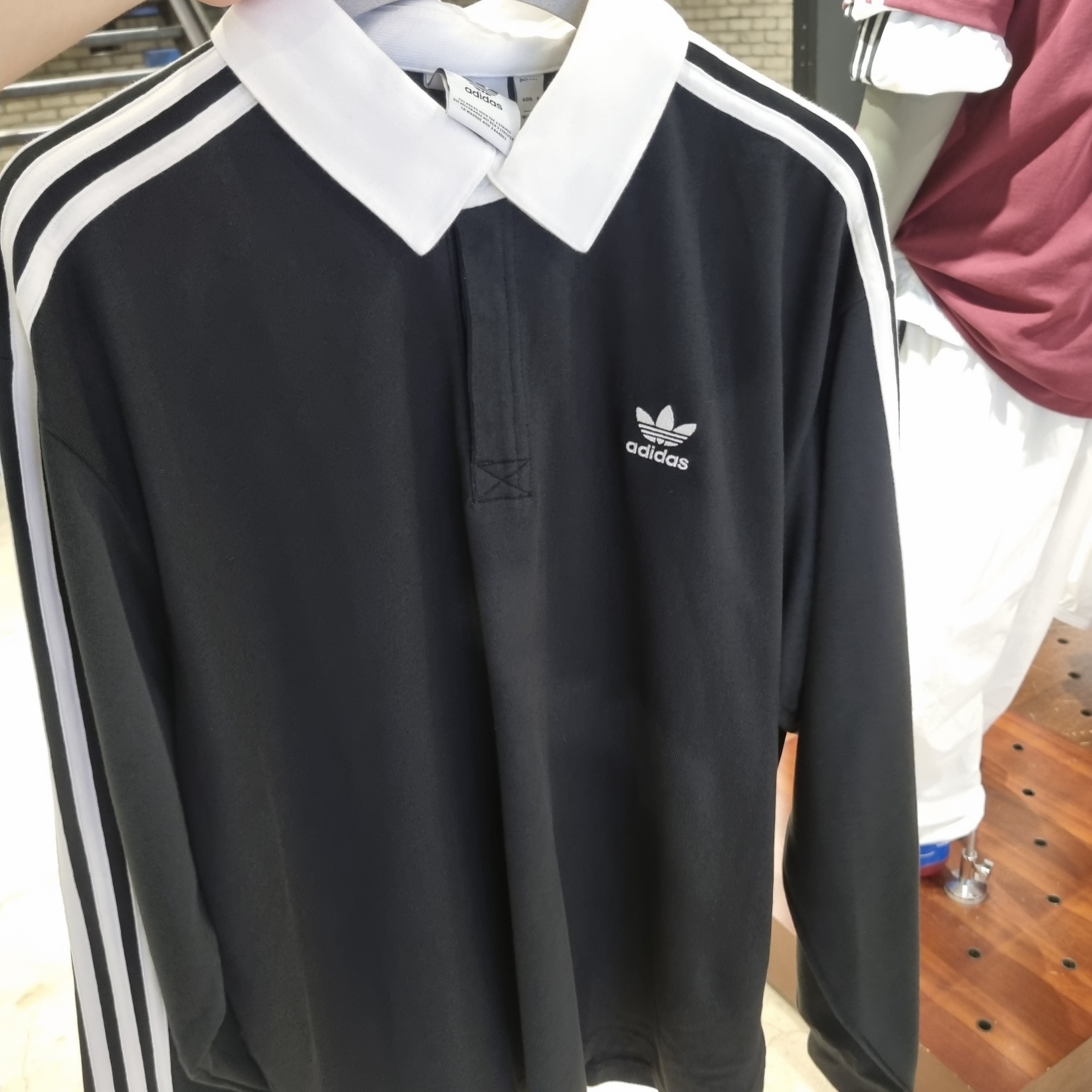 Adidas Adicolor Rugby  Polo Shirt Black - KR Sizing 착용 스타일