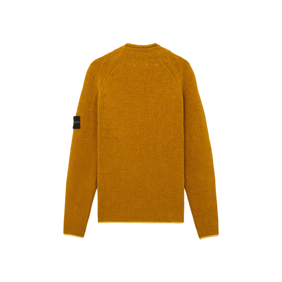 Stone Island 557A9 Cotton Chenille Loose Fit Mock Neck Sweater Mustard - 24FW 상세 이미지 2