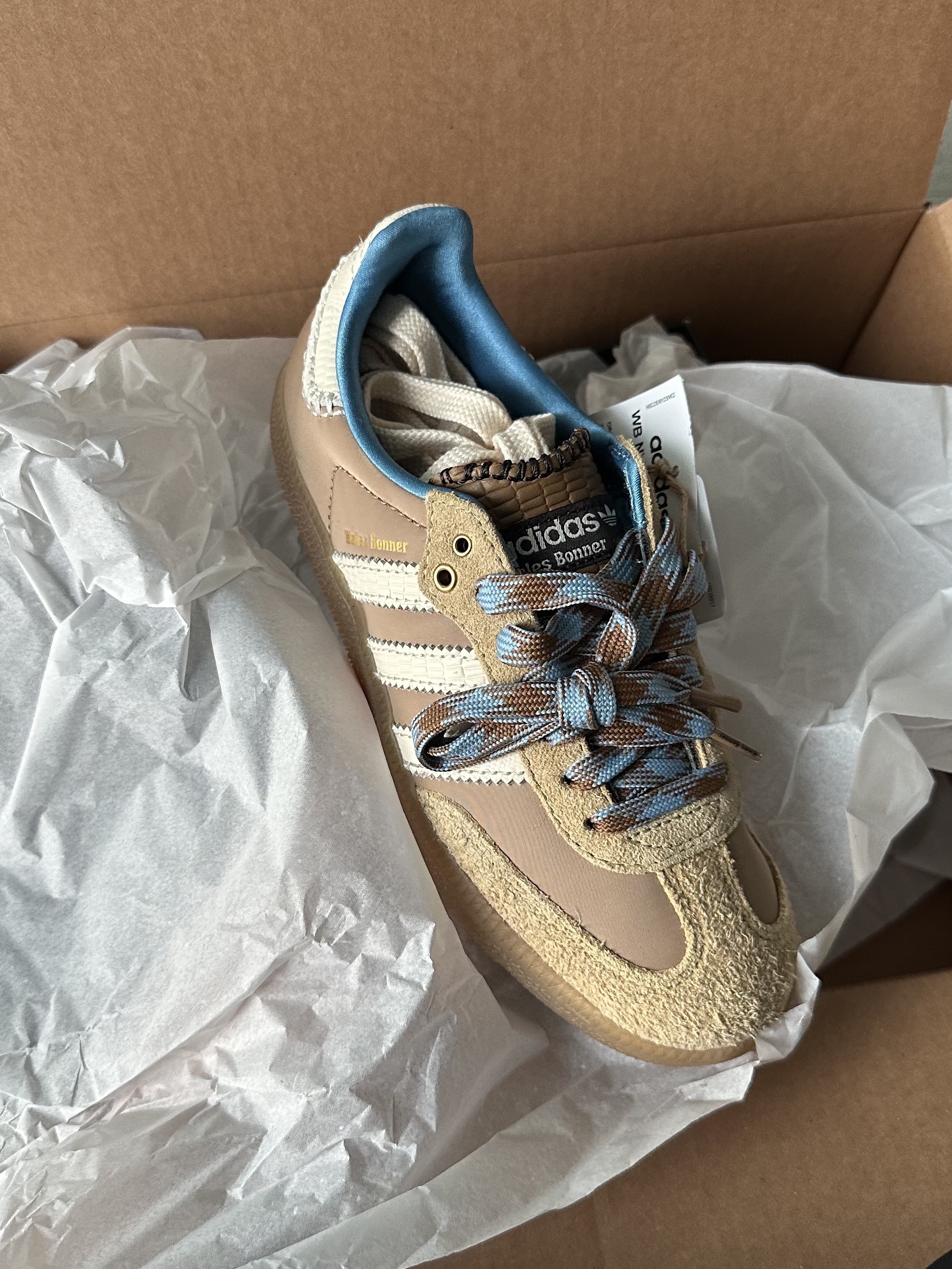 Adidas x Wales Bonner Samba Supplier Colour Wonder White 착용 스타일