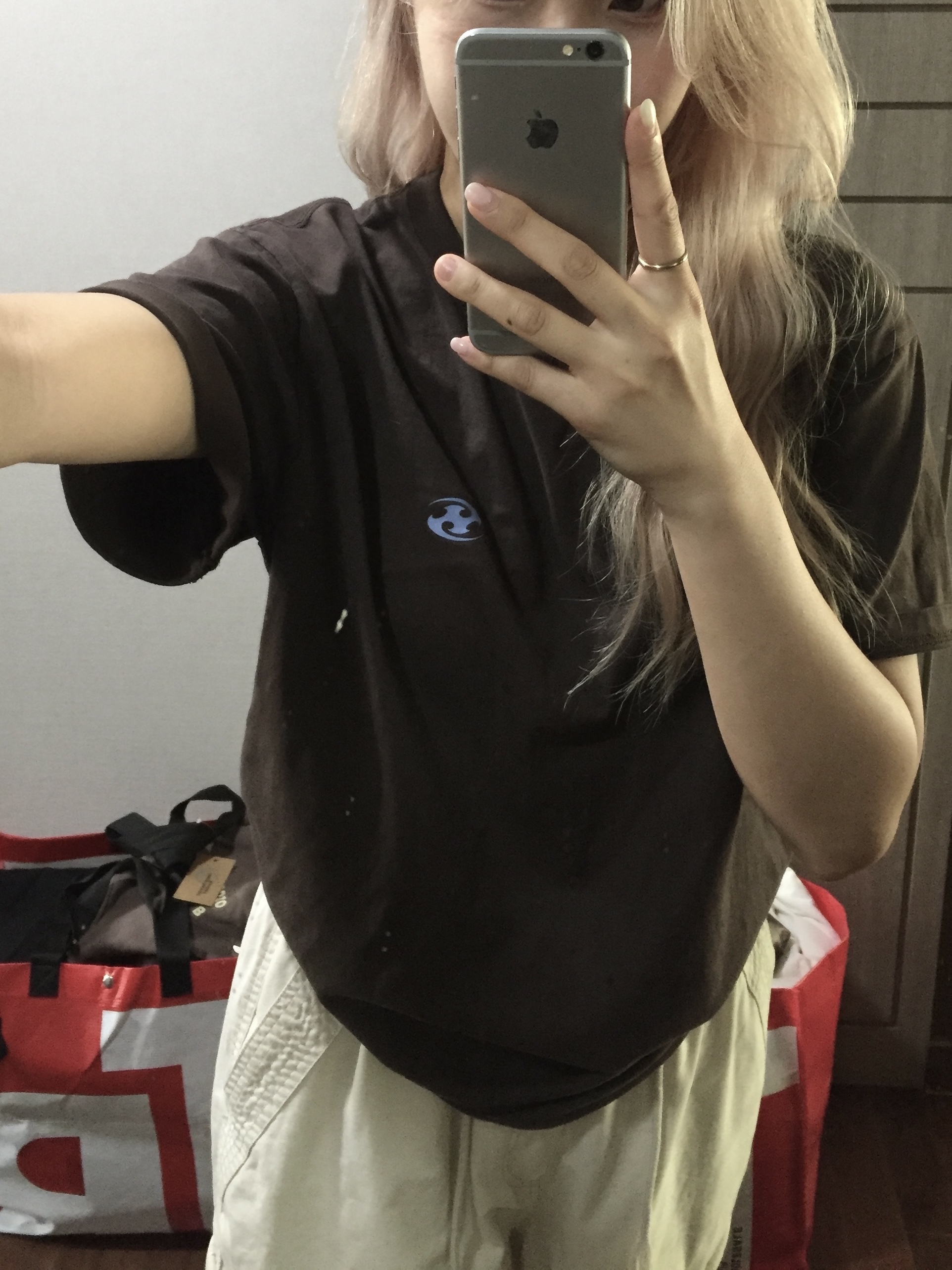 Sansan Gear Logo T-Shirt Brown - 23SS 착용 스타일 - 1