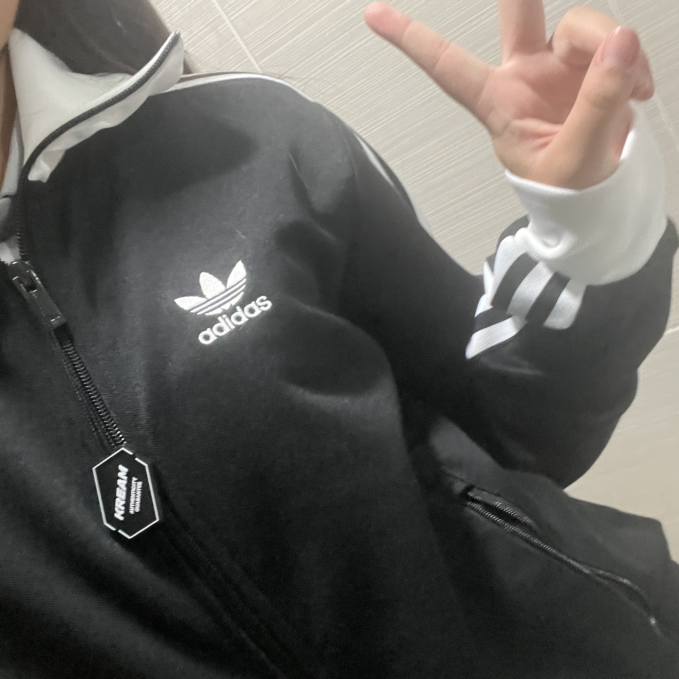 Adidas Adicolor Classics Beckenbauer Track Jacket Black - KR Sizing 착용 스타일 - 4