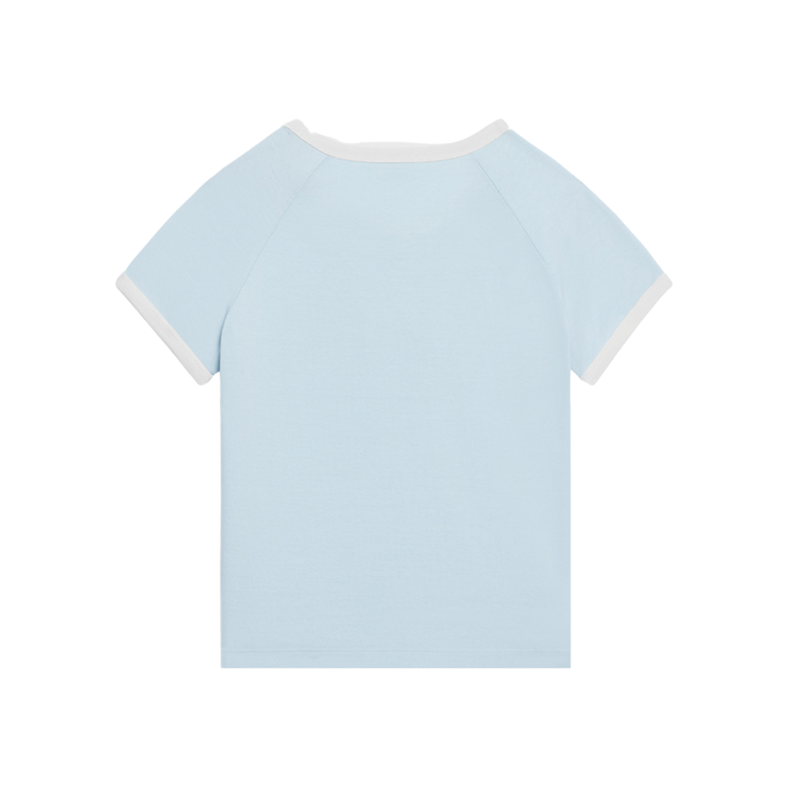 (W) Celine Triomphe T-Shirt In Cotton Jersey Bleu Pastel Cream 상세 이미지 2