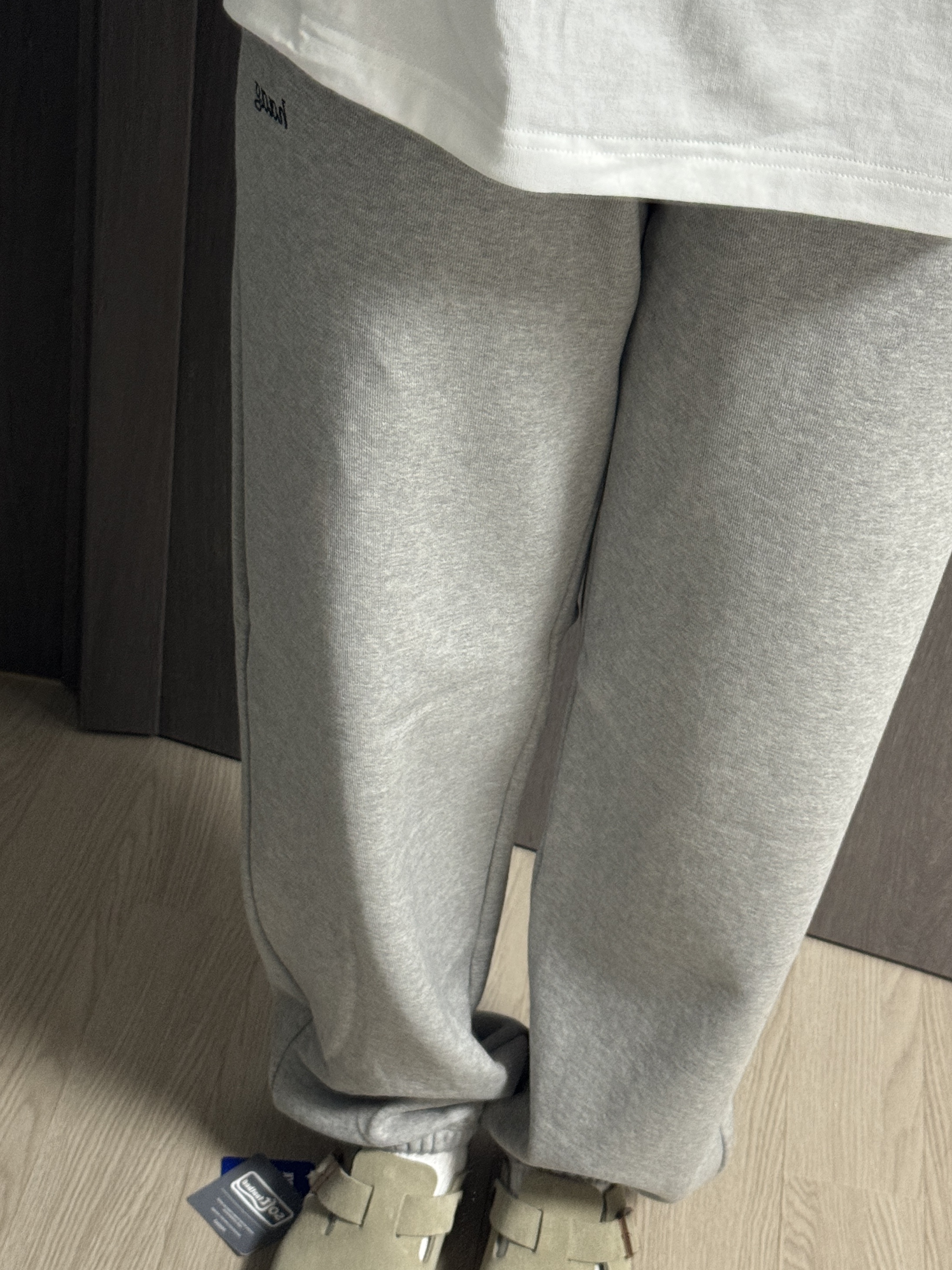 (W) Haag A Winter Jogger Grey, Birkenstock Boston Soft Footbed Taupe - Regular 착용 스타일 - 6