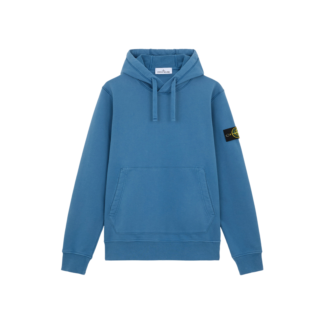 Stone Island 64151 Cotton Fleece Hooded Sweatshirt with Pouch Pocket Avio Blue - 24FW 상세 이미지 1