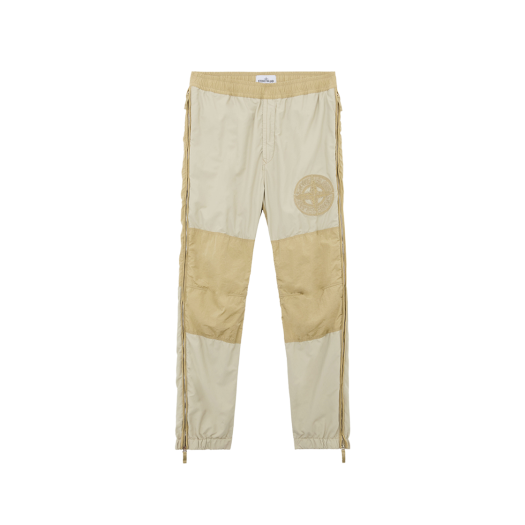 Stone Island 308M4 Brushed Nylon Loose Fit Jogging Pants Off White - 24FW
