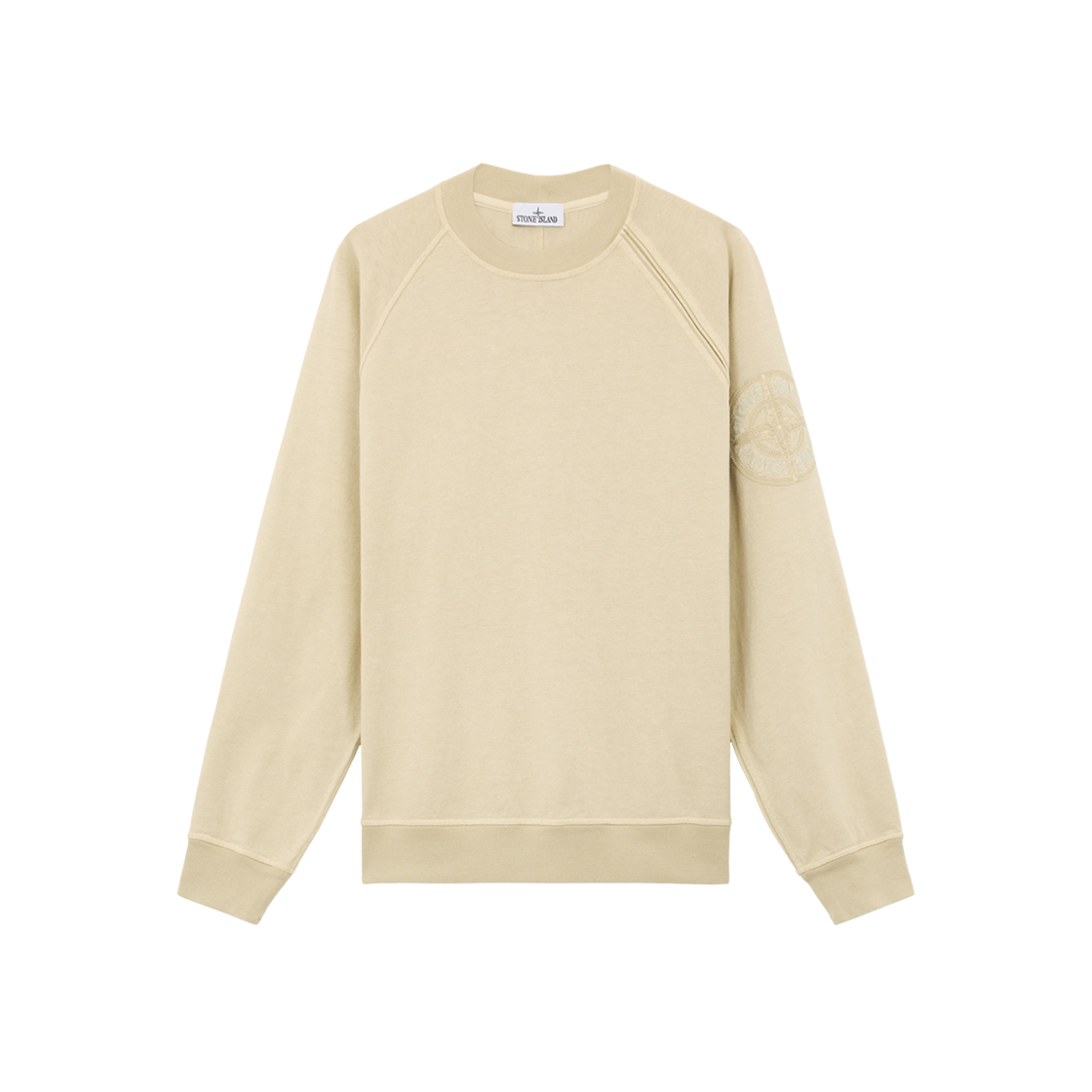 Stone Island 604M2 Heavy Cotton Jersey Comfort Fit Crewneck Sweatshirt Off White - 24FW 상세 이미지 1