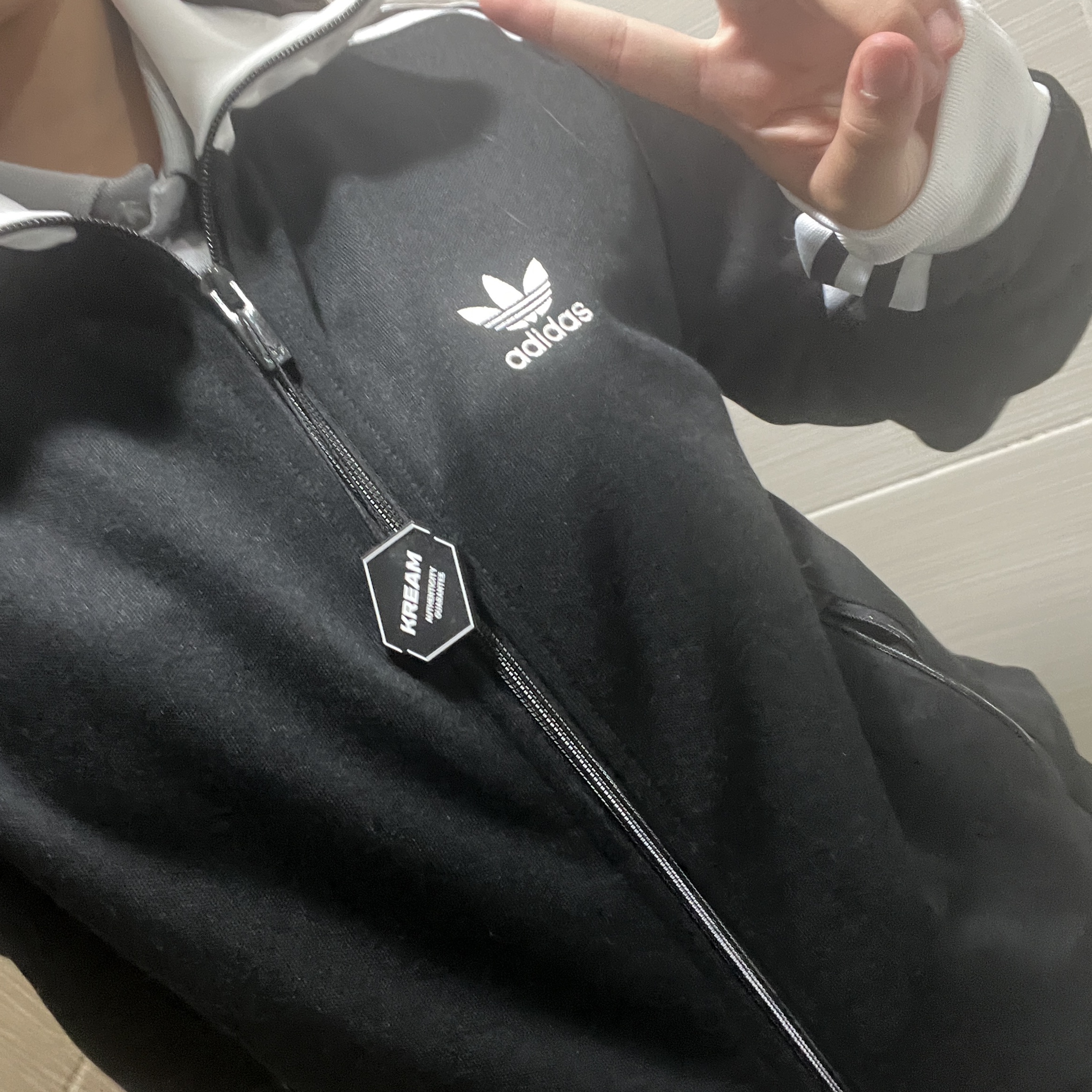 Adidas Adicolor Classics Beckenbauer Track Jacket Black - KR Sizing 착용 스타일 - 5