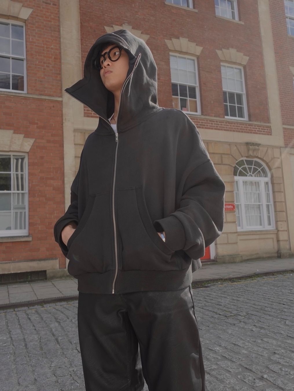 Entire Studios Full Zip Washed Black - 24FW 착용 스타일 - 2