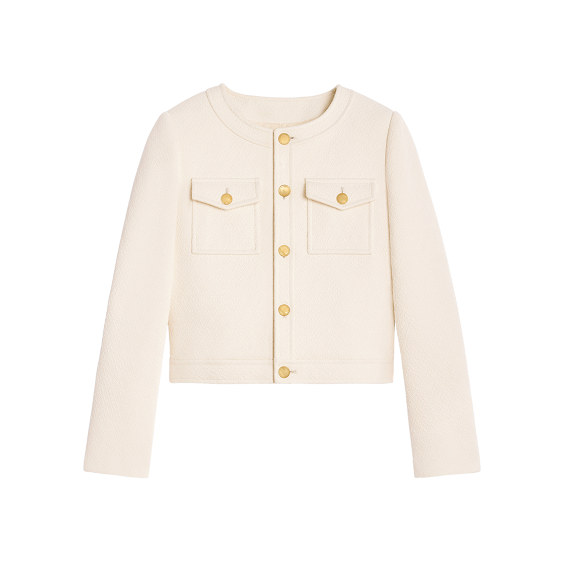 (W) Celine Dani Jacket In Boutis Cotton Creme 상세 이미지 1