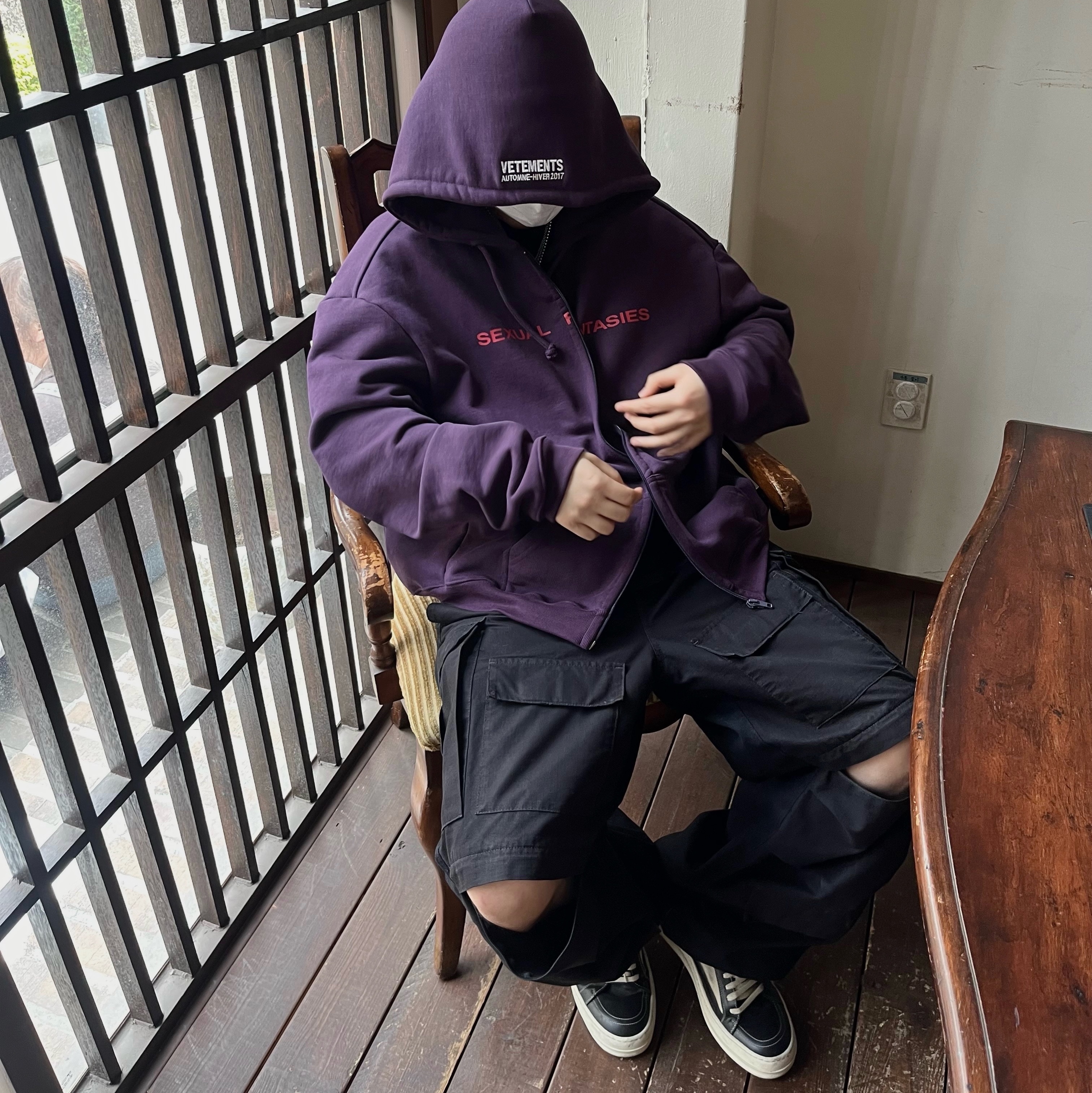 Rick Owens Vintage Sneaks Black Milk, Rick Owens Drkshdw Vintage Sneakers Black Milk 착용 스타일