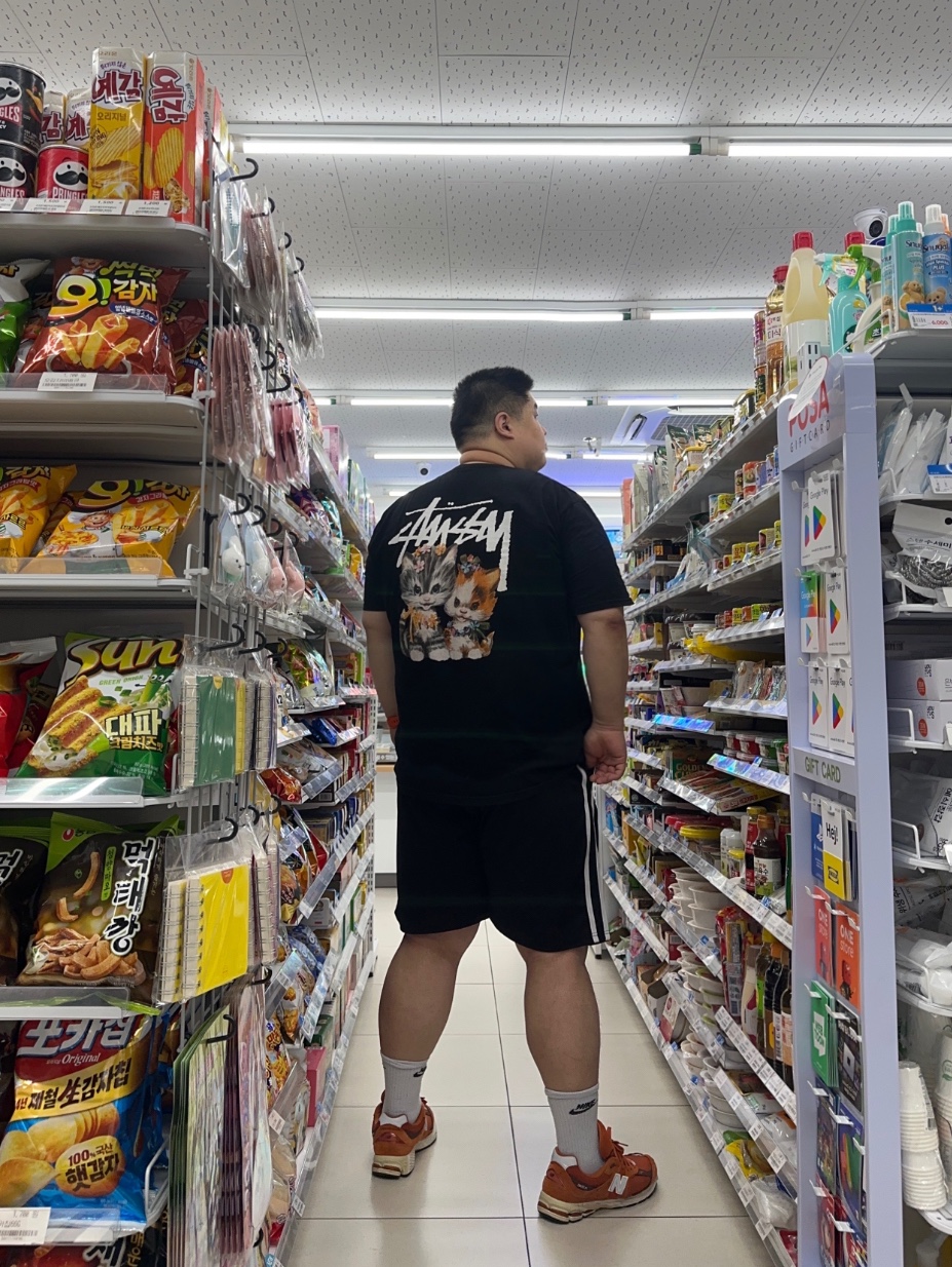New Balance 2002R Rust Oxide, Stussy Kittens T-Shirt Black 착용 스타일