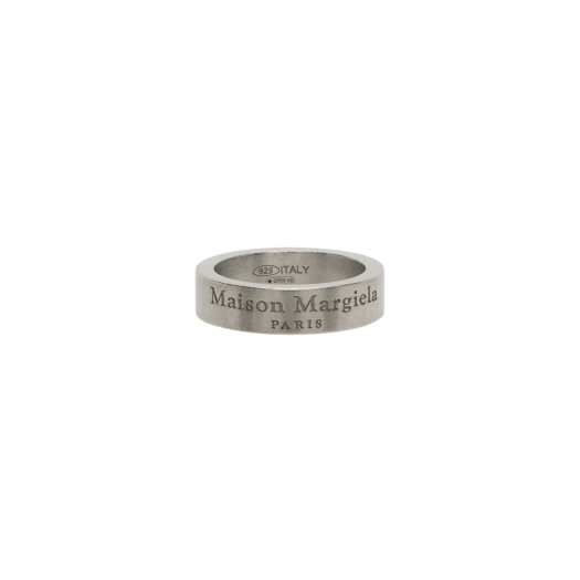 Maison Margiela 5mm Logo Ring Silver
