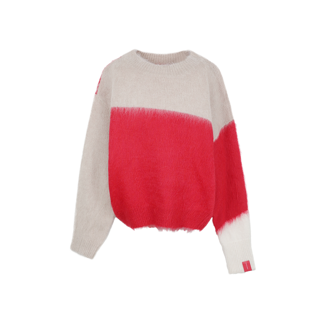 후미토 간류 그래피티 모헤어 니트 베이지 레드 - 24FW