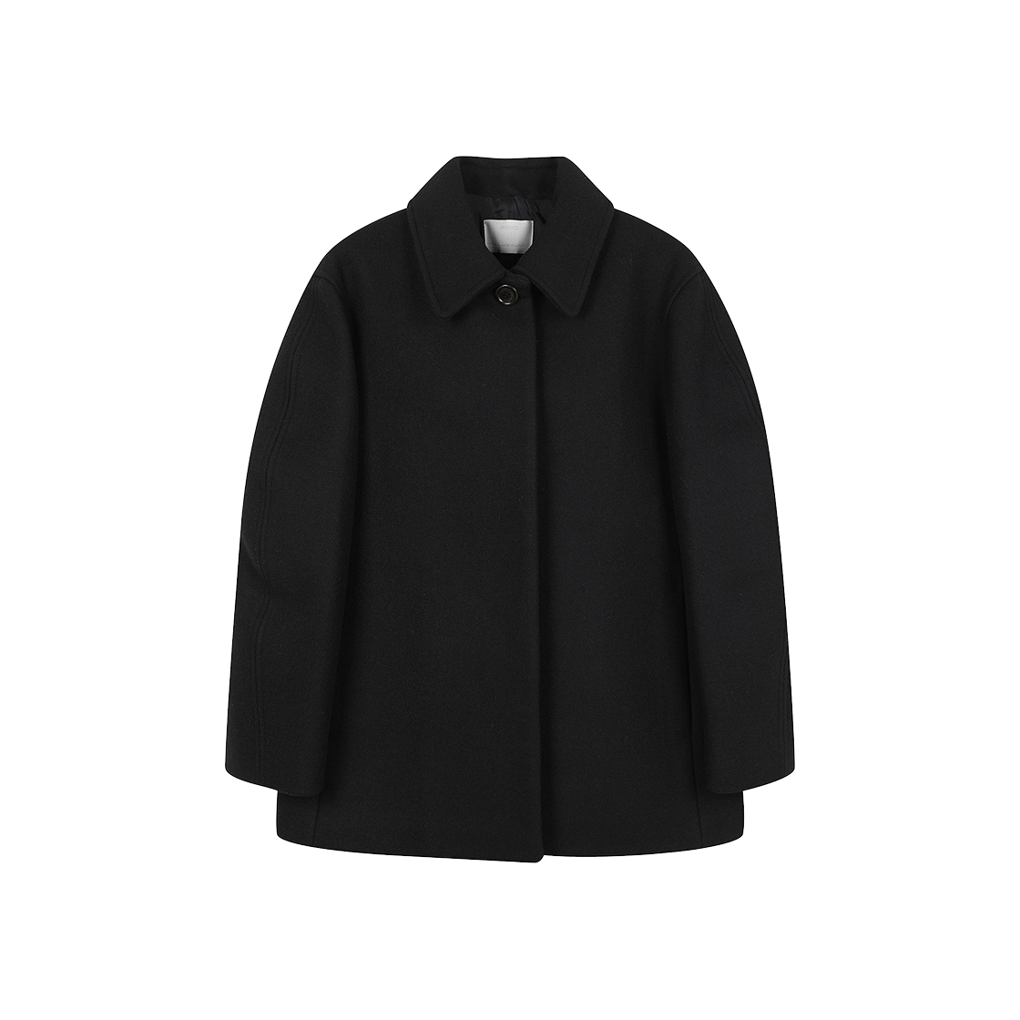 KW4DOTBAM02BK Amomento Women Hourglass Half Coat Black - 24FW