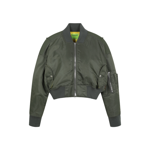 오다카 우먼 플리츠 쇼트 MA-1 카키 - 24FW