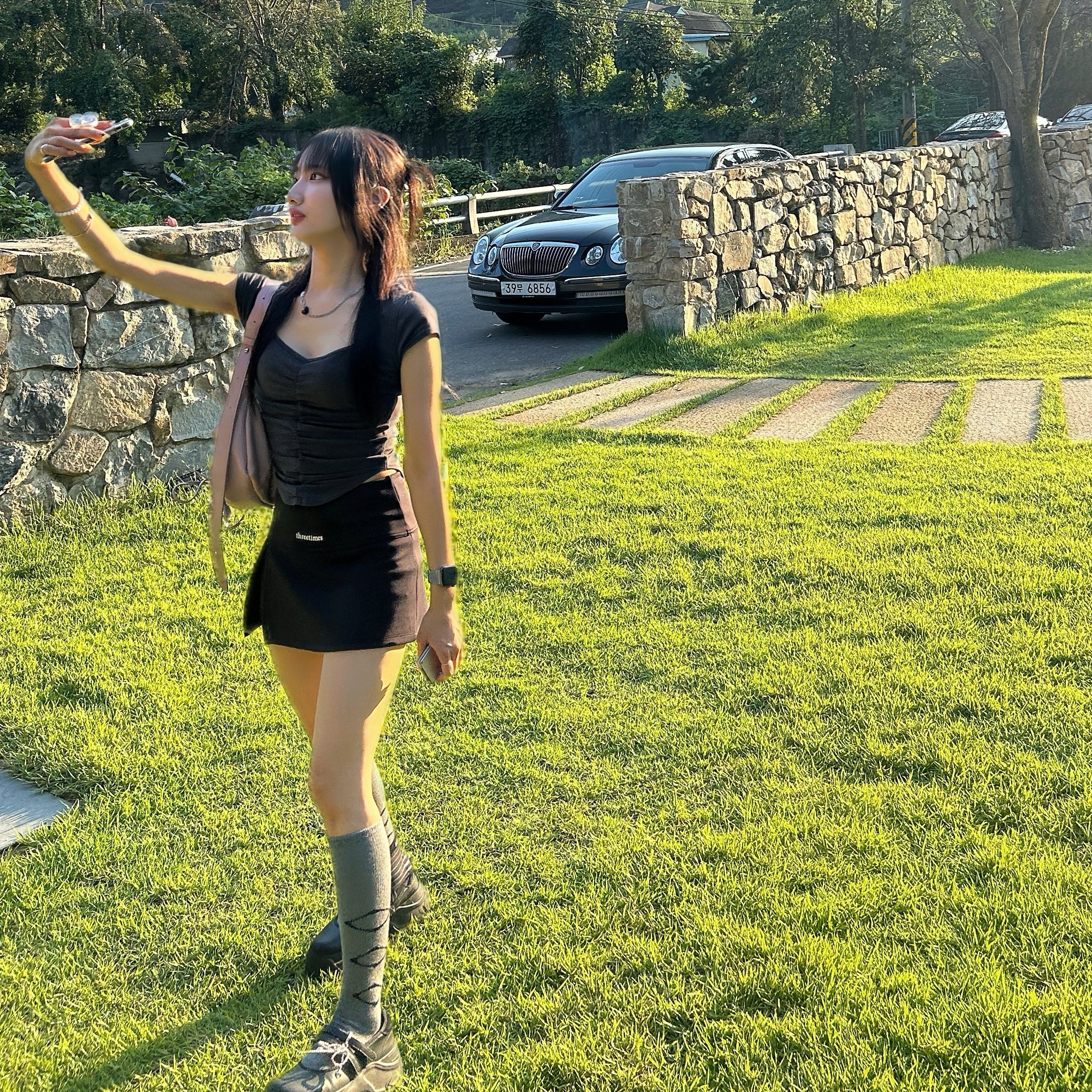 スカート threetimes Athletic slit skirt threetimes】送料・関税込☆Athletic slit skirt (threetimes