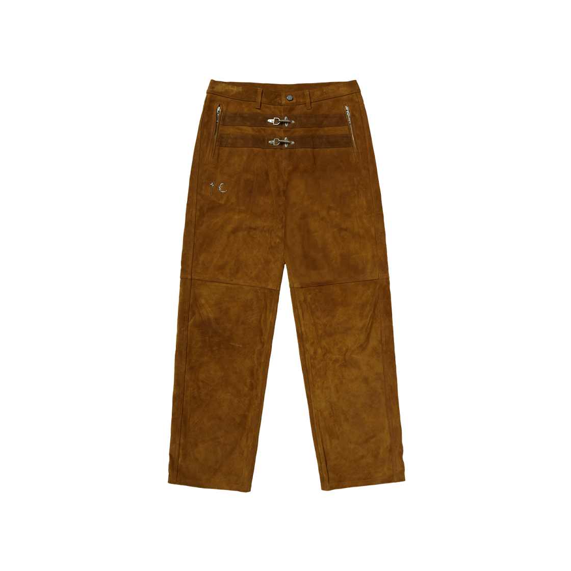 - Thug Club Bio Soldier Leather Pants Camel - 대표 이미지 #1