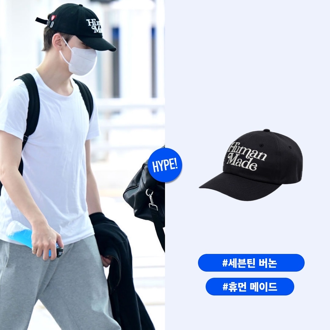 Human Made Prototype 6 Panel Cap Navy 착용 스타일 - 1