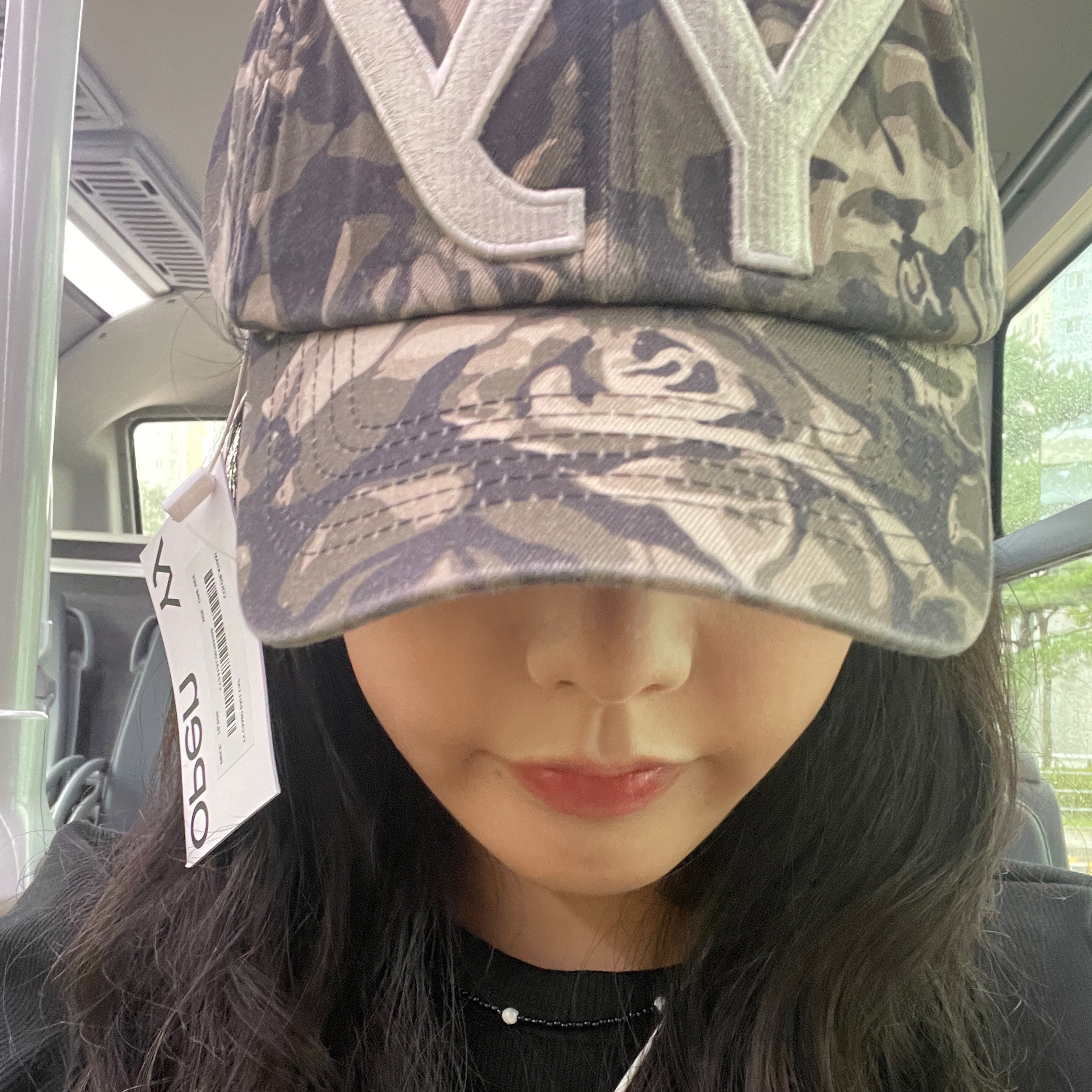 Open Yy Camo Ball Cap Khaki 착용 스타일 - 2