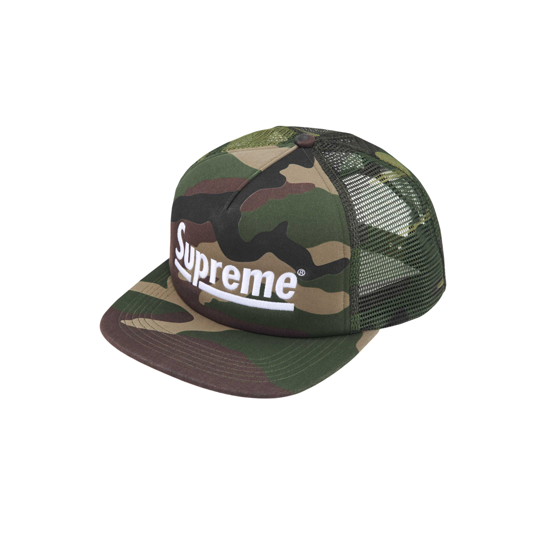 Supreme Underline Mesh Back 5-Panel Woodland Camo - 24FW 상세 이미지 1