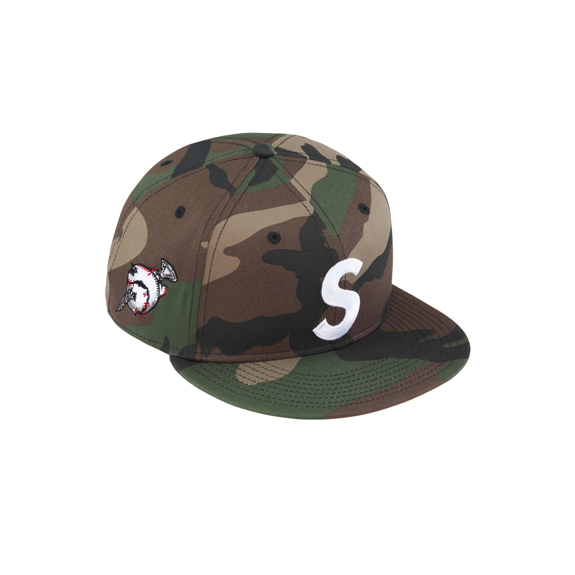 Supreme x New Era Screw Ball S Logo Woodland Camo - 24FW 상세 이미지 1