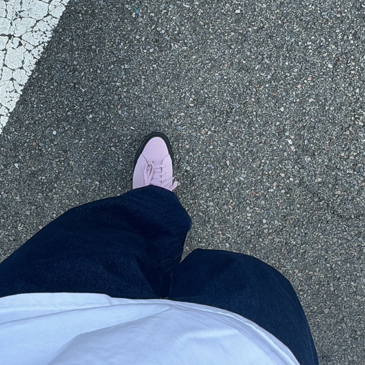 Converse One Star Pro Classic Suede Phantom Violet 착용 스타일