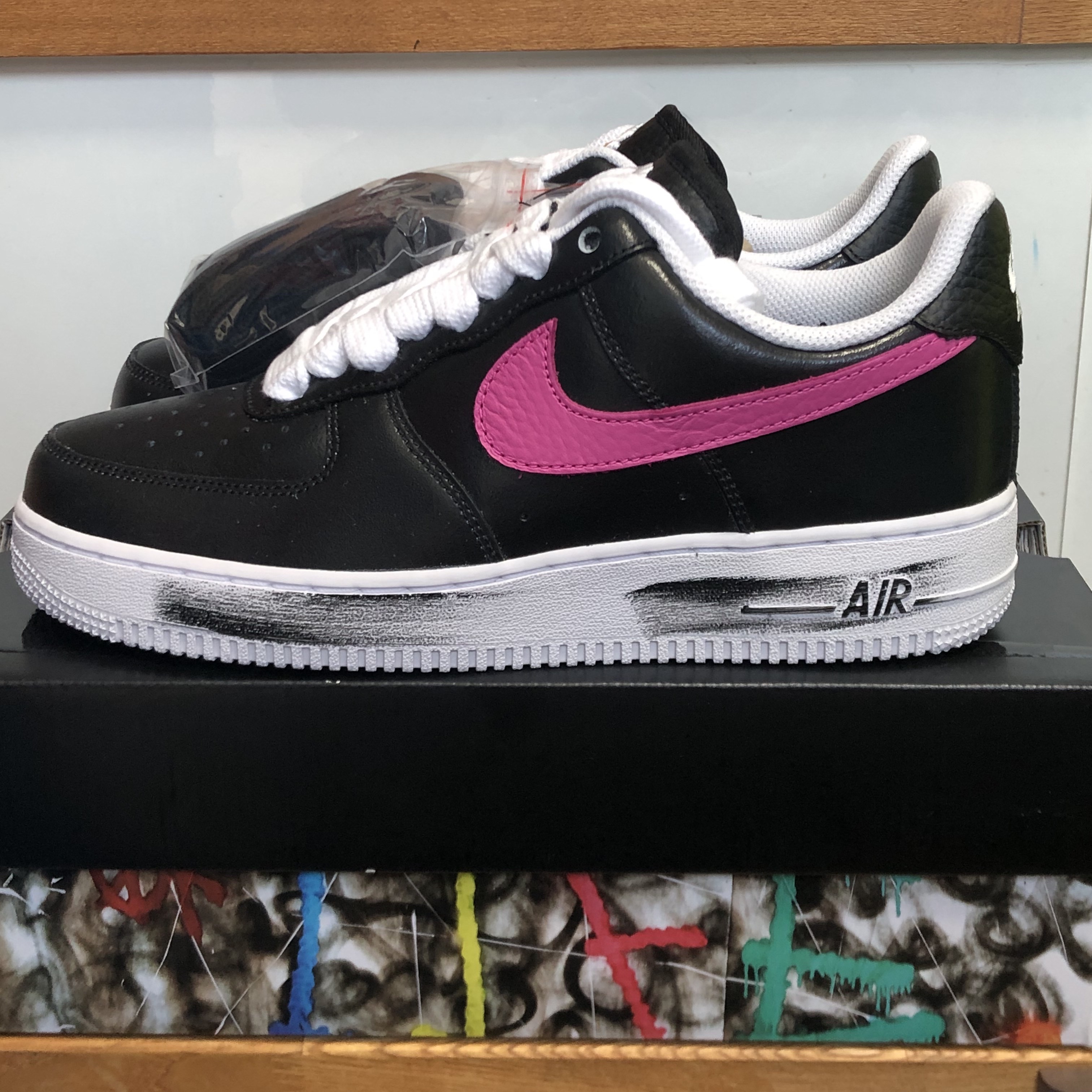 Nike x Peaceminusone Air Force 1 Low Para-Noise 3.0 Black and Multicolor 착용 스타일