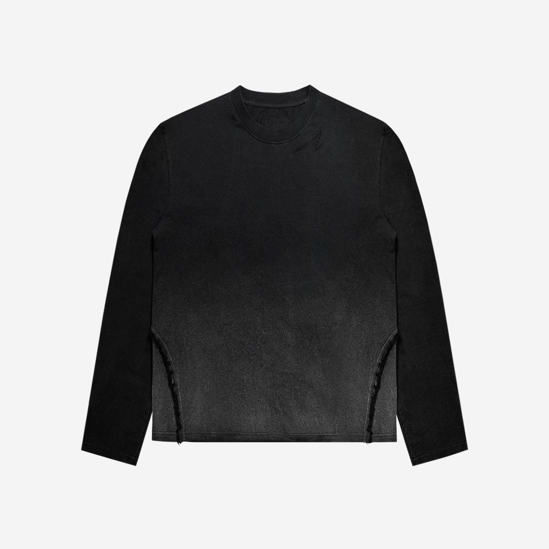 [KREAM 단독] BLR Destroyed Gradation Washing Long Sleeve Black 상세 이미지 1