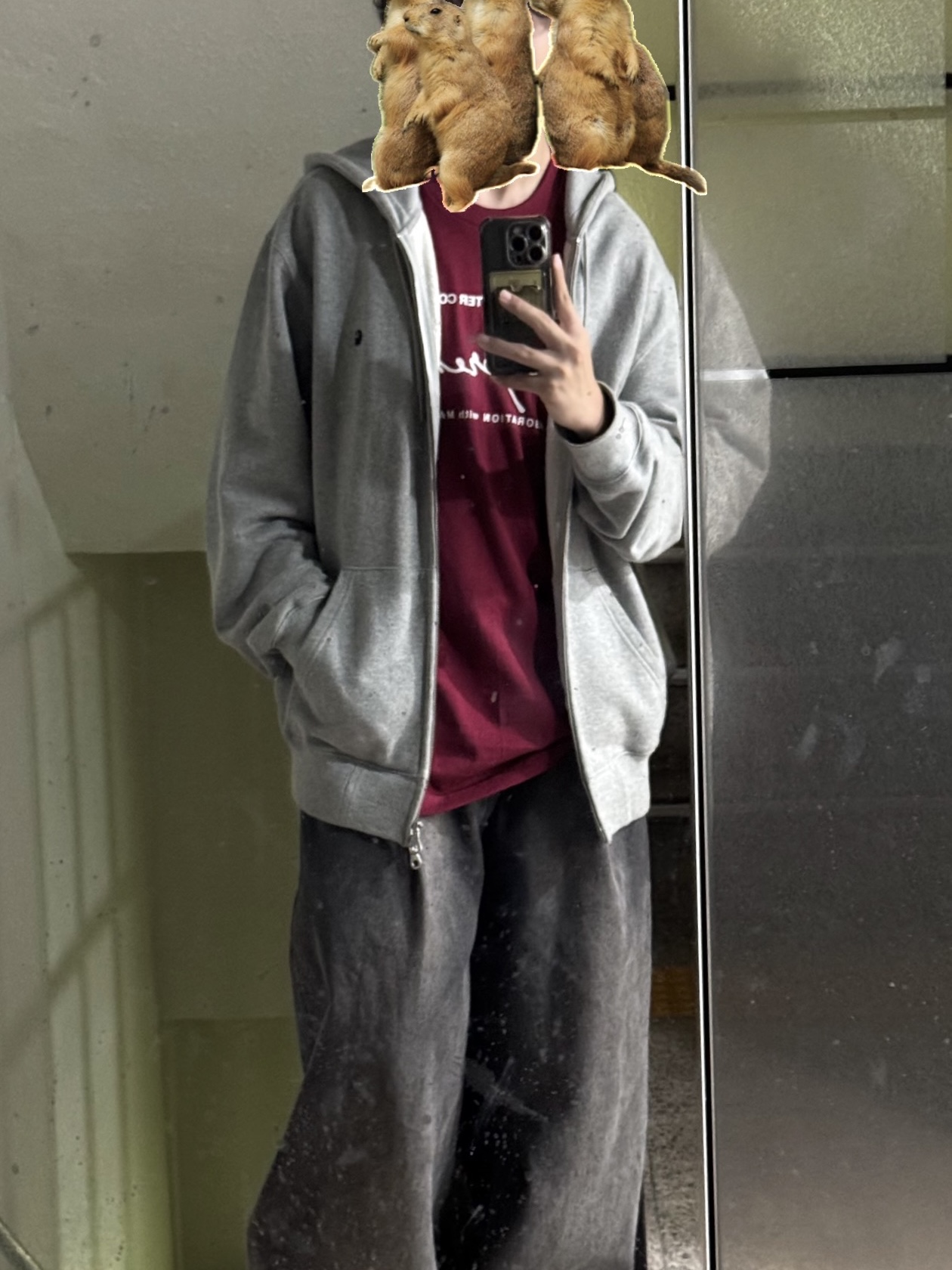 Supreme x Martine Rose T-Shirt Cardinal - 24FW, Carhartt WIP Hooded Vista Jacket Mirror 착용 스타일 - 3