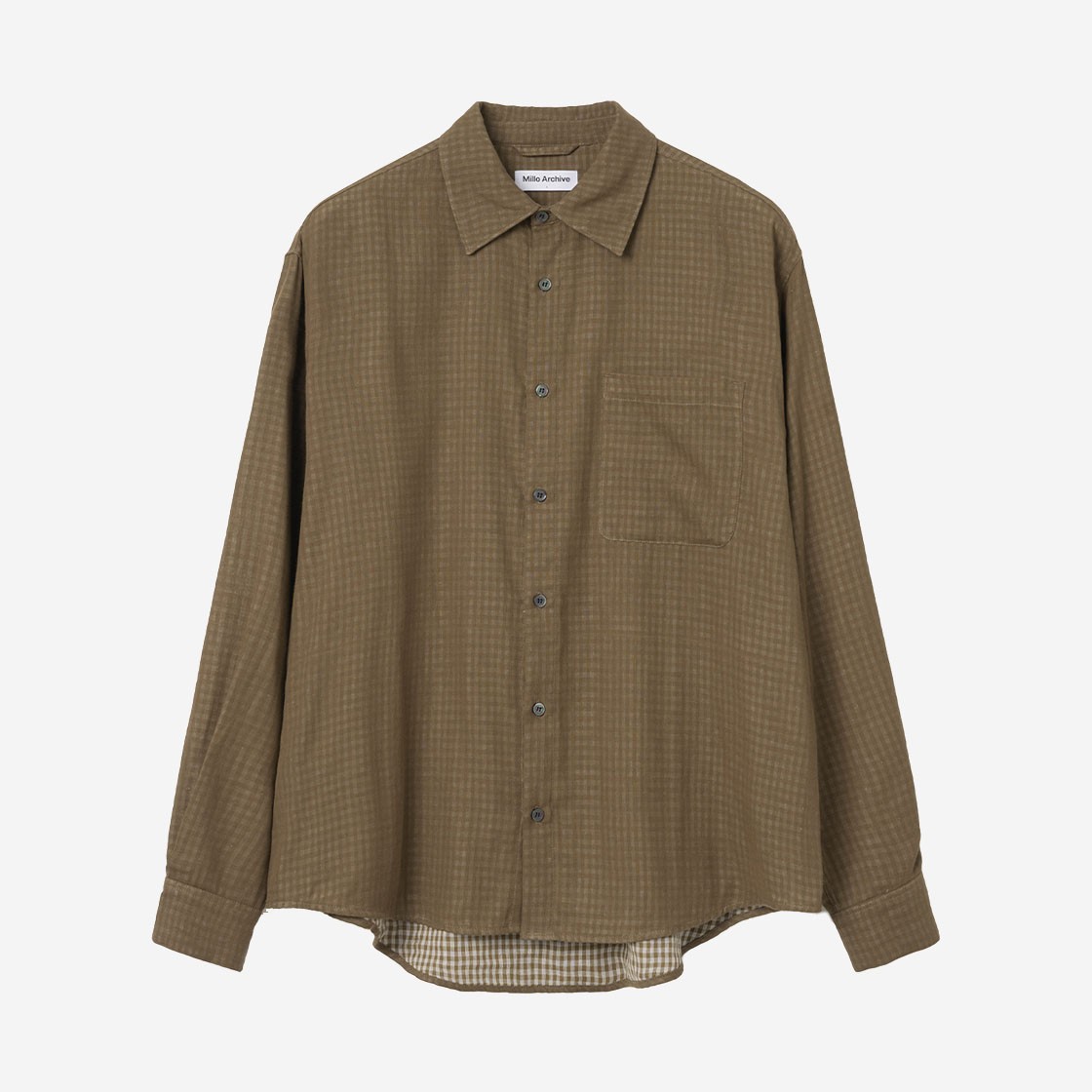 [예약 배송] Millo Archive Double Layered Shirts Brown 상세 이미지 1