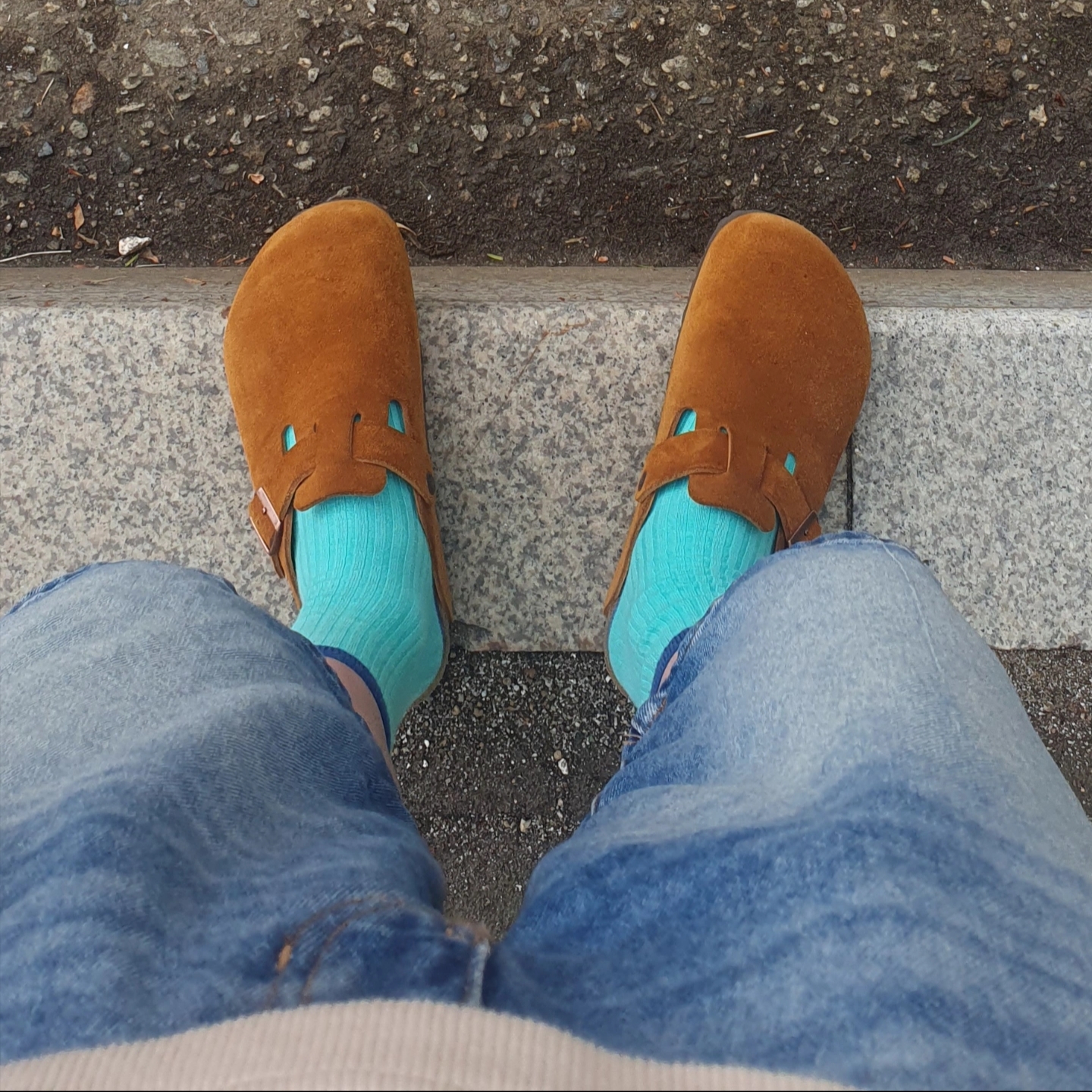 Birkenstock Boston Soft Footbed Mink - Regular 착용 스타일
