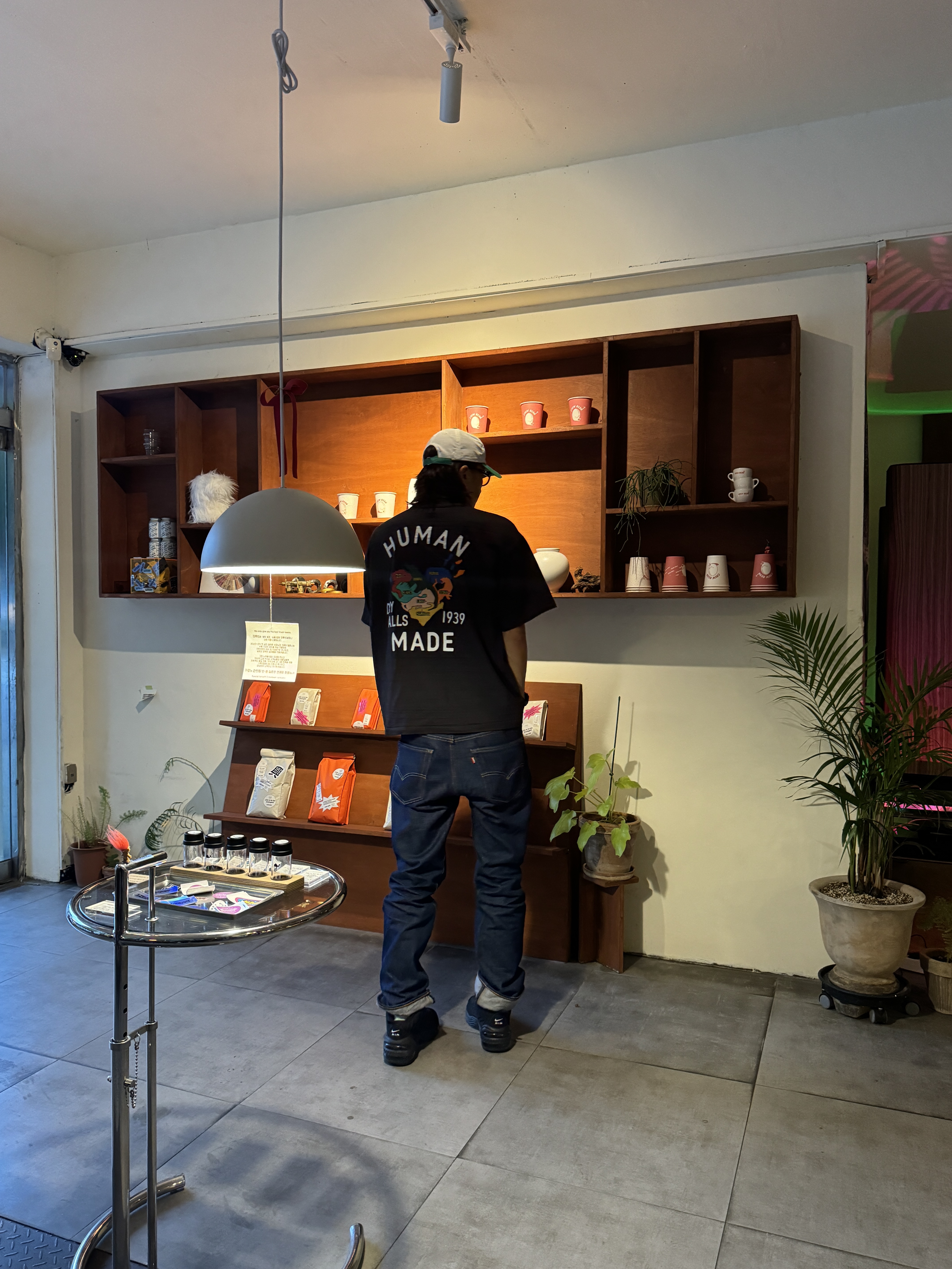 Nike x Stussy Air Penny II Black, Human Made Graphic T-Shirt #3 Black 착용 스타일 - 1